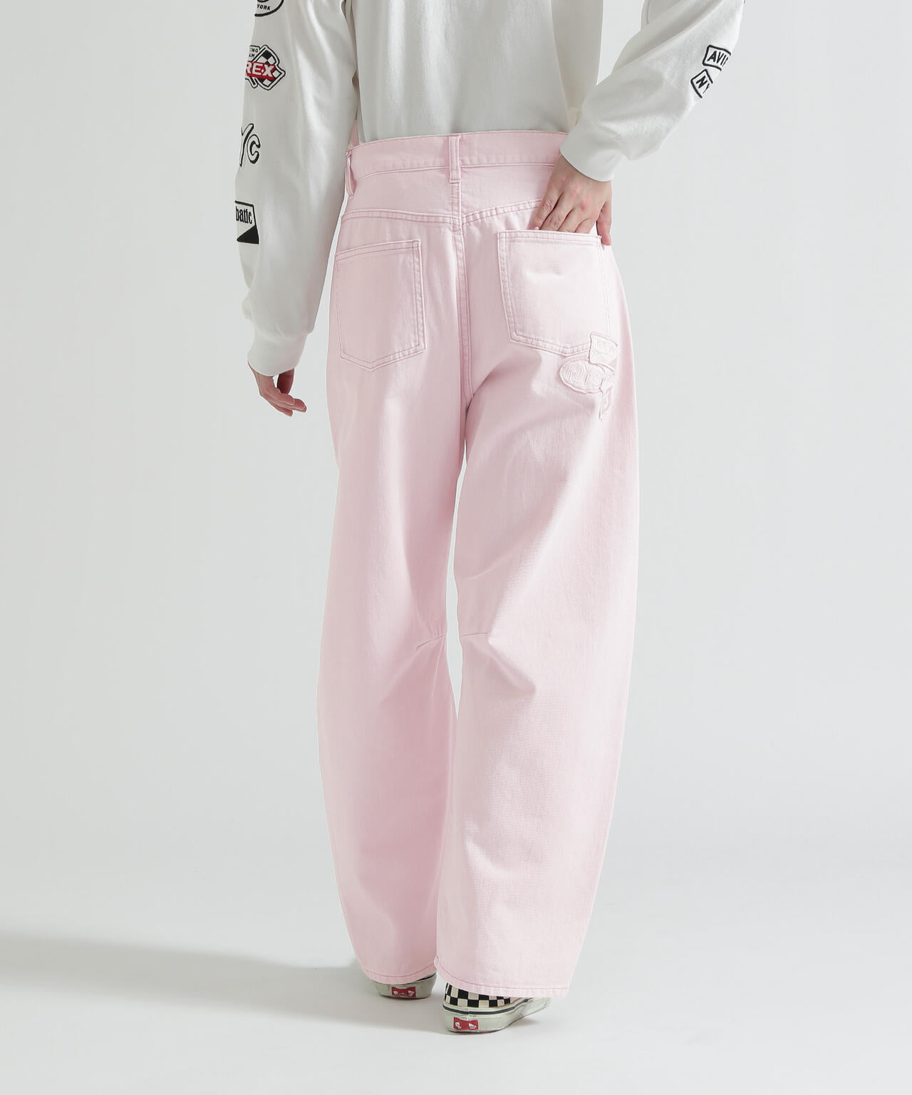 WAPPEN BARREL LEG DENIM PANTS