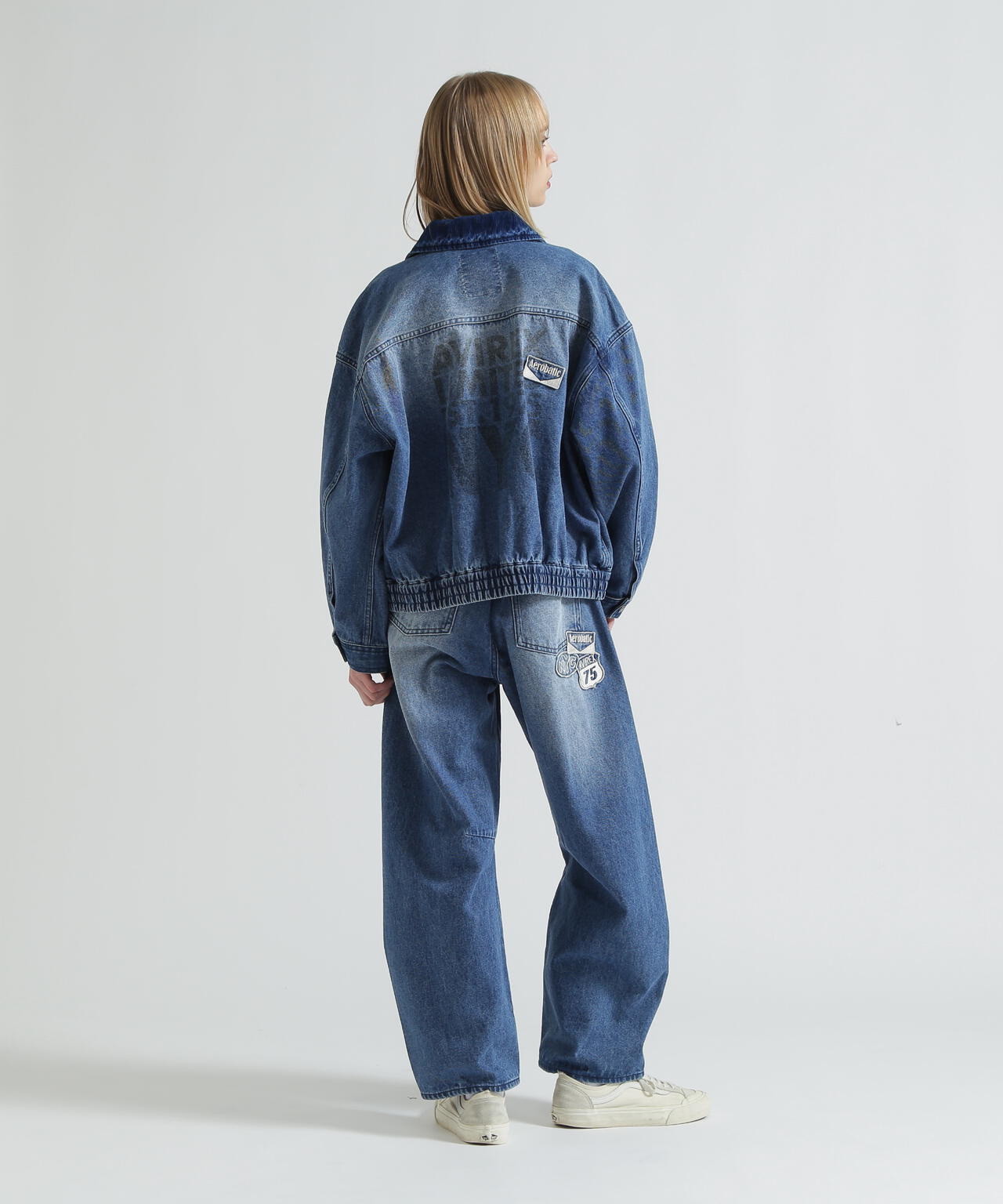 WAPPEN BARREL LEG DENIM PANTS