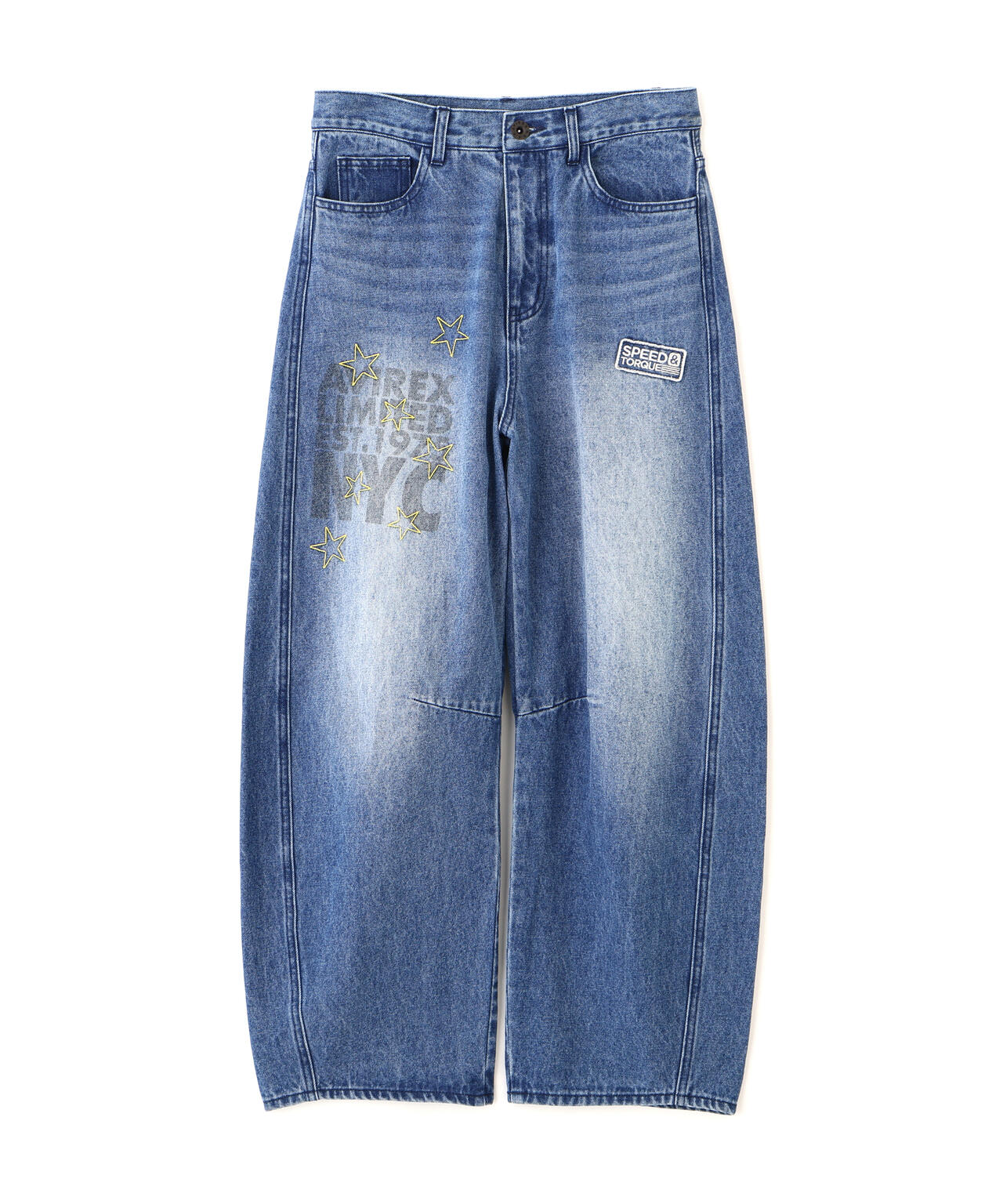 WAPPEN BARREL LEG DENIM PANTS