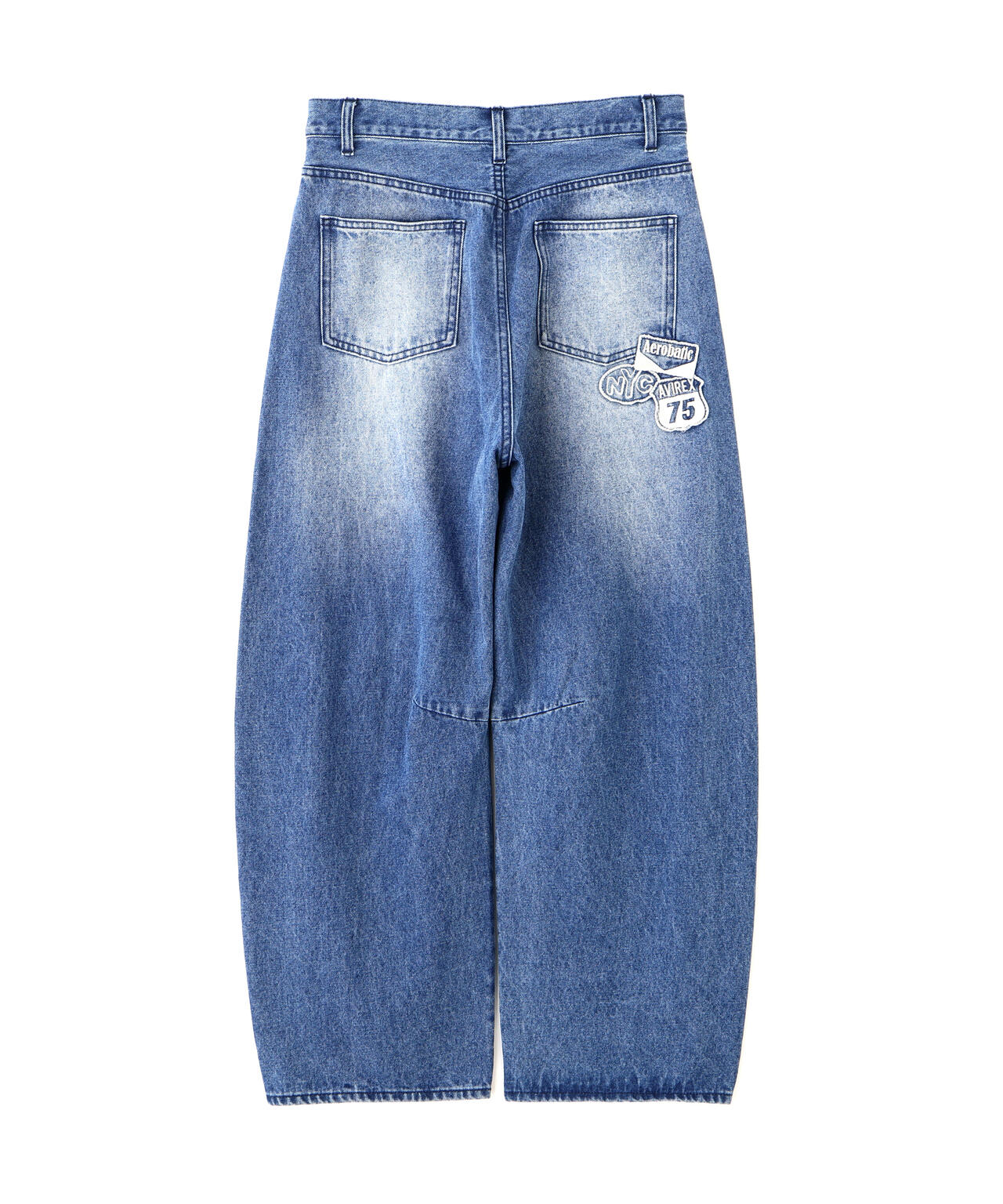 WAPPEN BARREL LEG DENIM PANTS