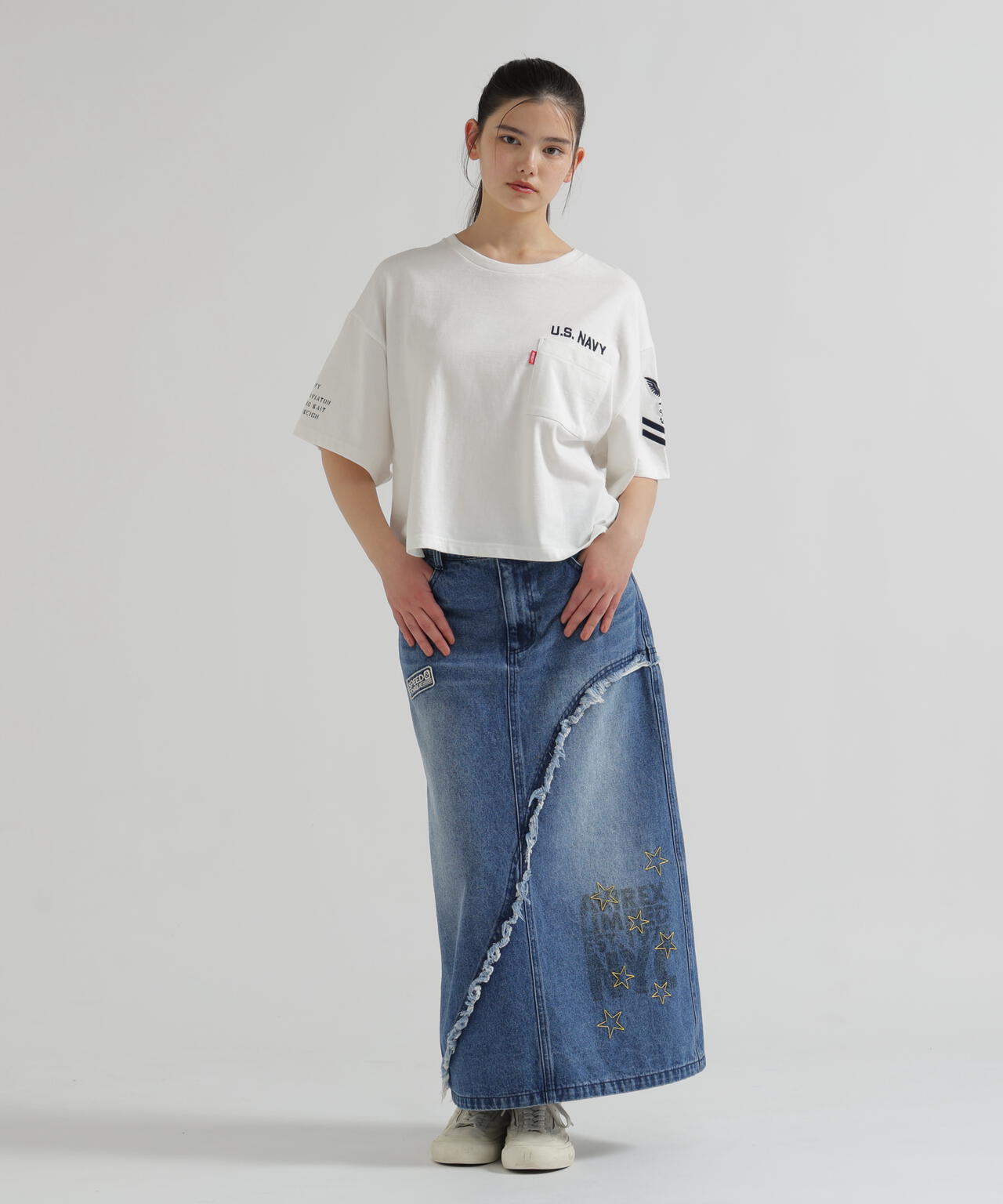 WAPPEN DENIM LONG SKIRT | AVIREX（アヴィレックス） ｜【公式】通販