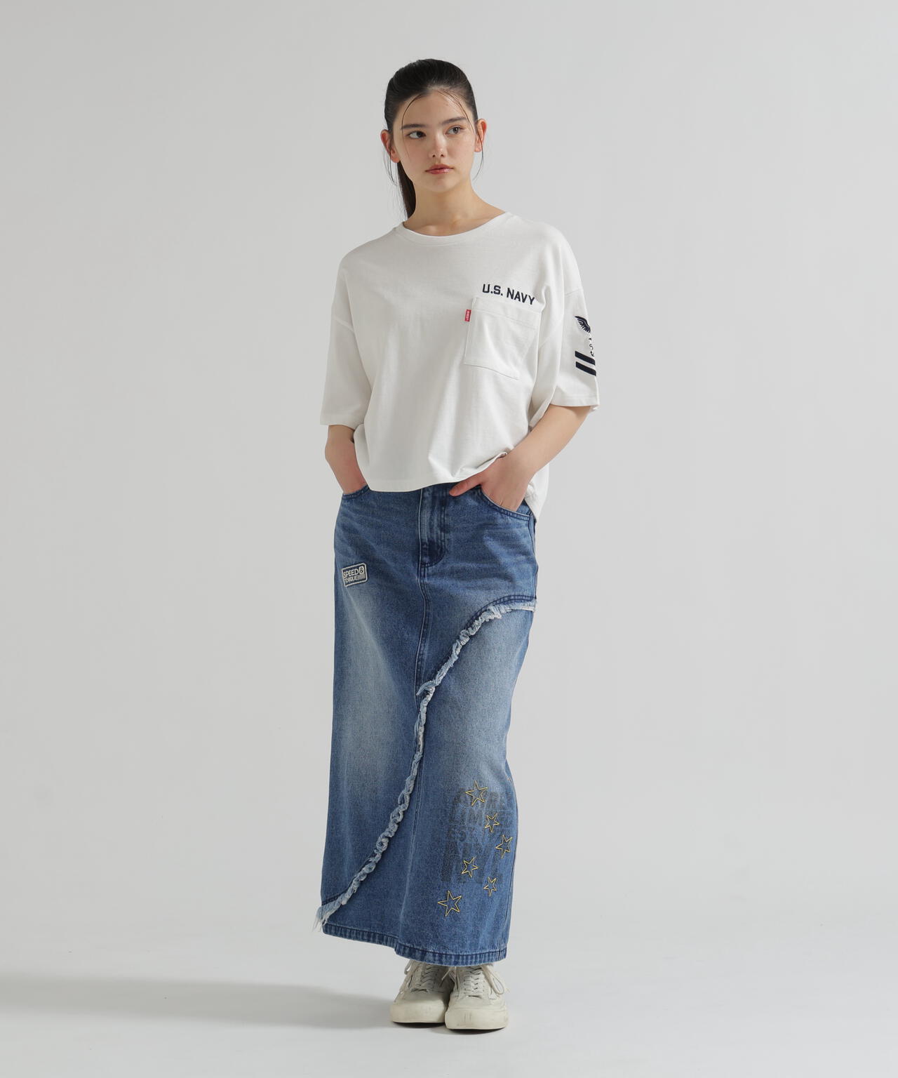 WAPPEN DENIM LONG SKIRT | AVIREX（アヴィレックス） ｜【公式】通販