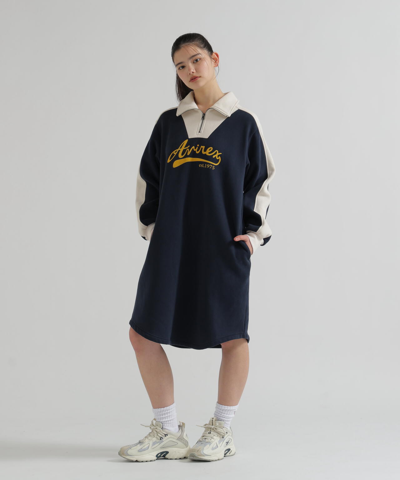 BI-COLOR FLEECE LINED DRESS | AVIREX（アヴィレックス） ｜【公式