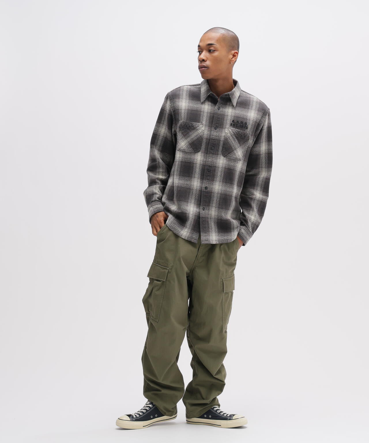 《A.A.R.C》OMBRE CHECK EMB SHIRT