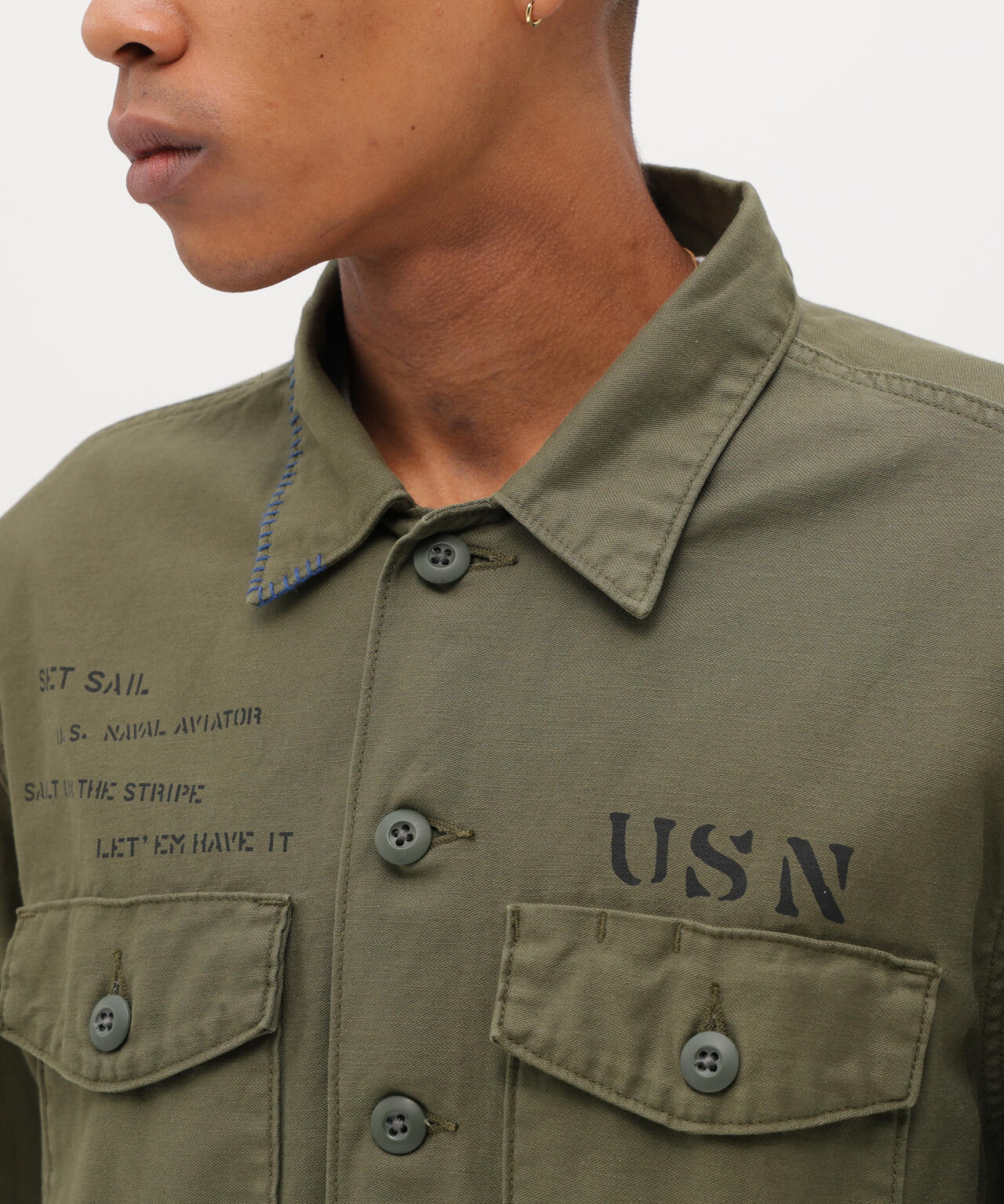 希少 AVIREX プルオーバー ワークシャツ L 肌 ループボタン アーカイブ AGED LOOK L/S UTILITY SHIRT | AVIREX（アヴィレックス） ｜【公式