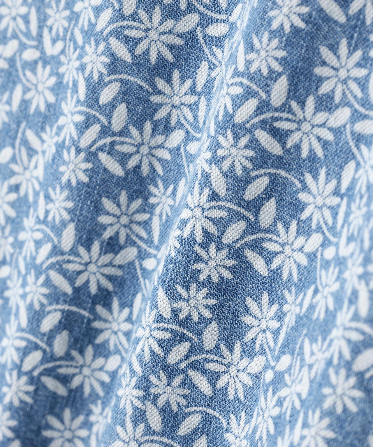 FLORAL PATTERN DENIM WORK L/S SHIRT