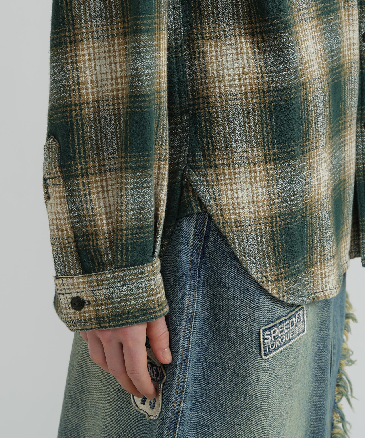 <WOMAN>OMBRE CHECK SHIRT
