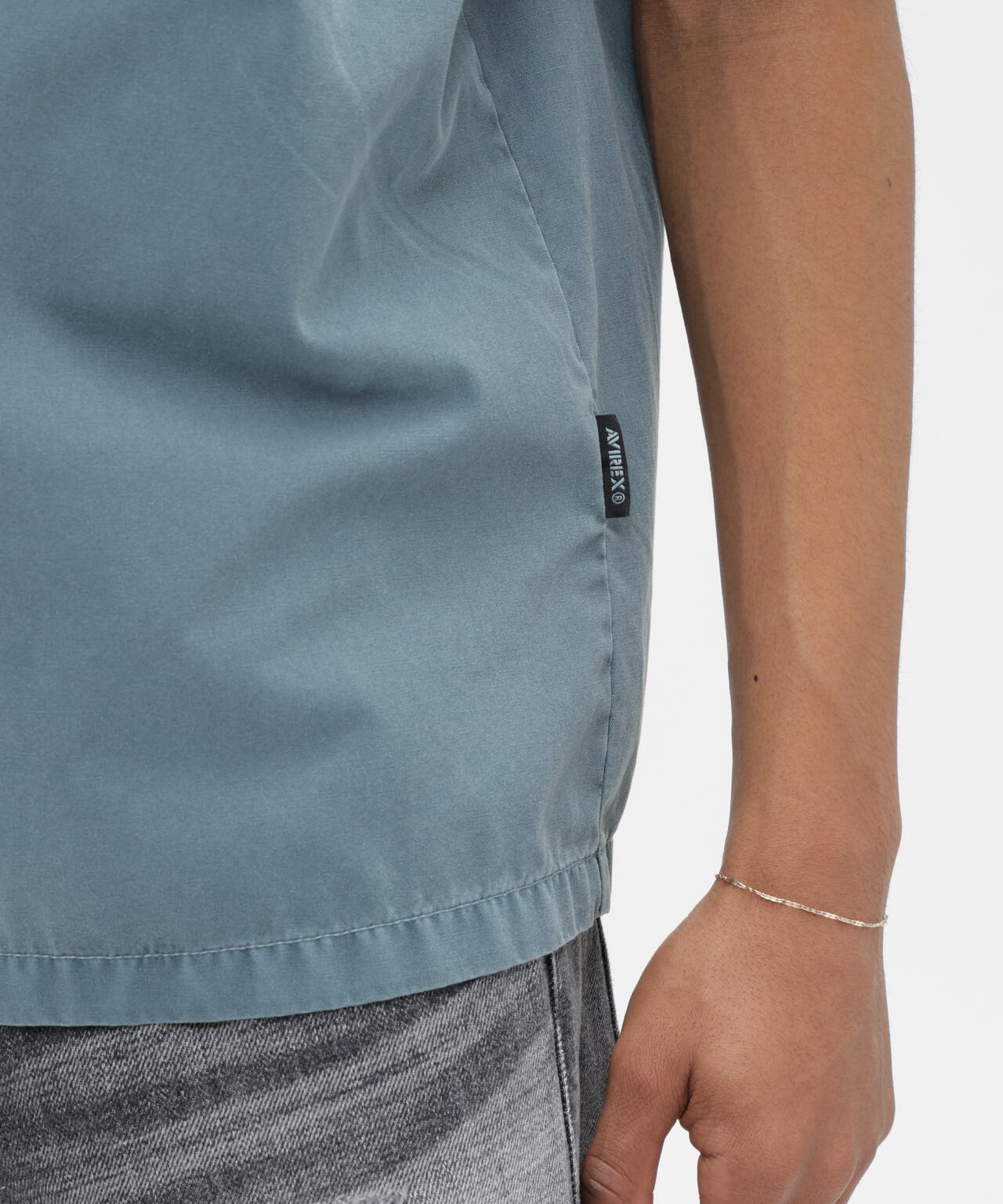 《A.A.R.C》FADED PATCHED S/S ZIP WORK SHIRT