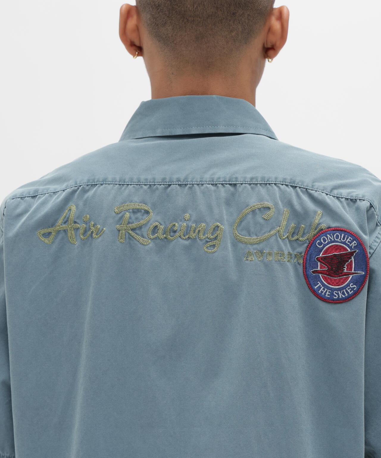 《A.A.R.C》FADED PATCHED S/S ZIP WORK SHIRT