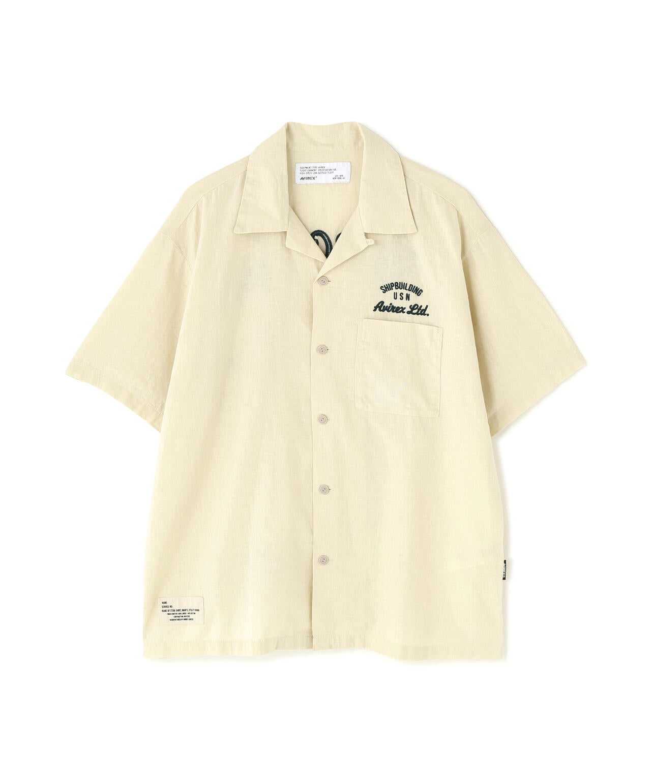 LINEN-COTTON S/S SHIRT ”Brooklyn” | AVIREX（アヴィレックス