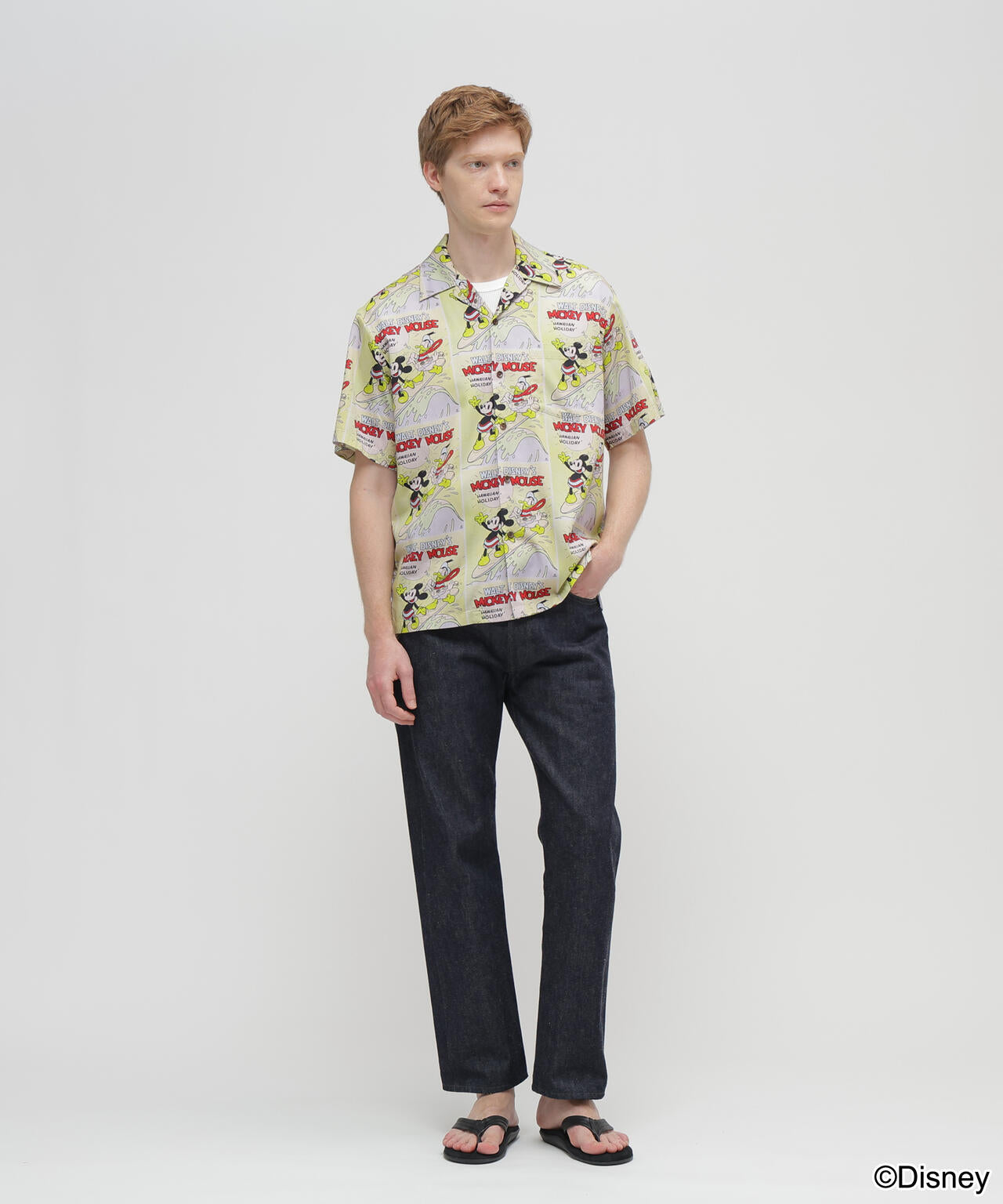 《Disney Collection》”UKULELE” ALOHA SHIRT / MICKEY MOUSE