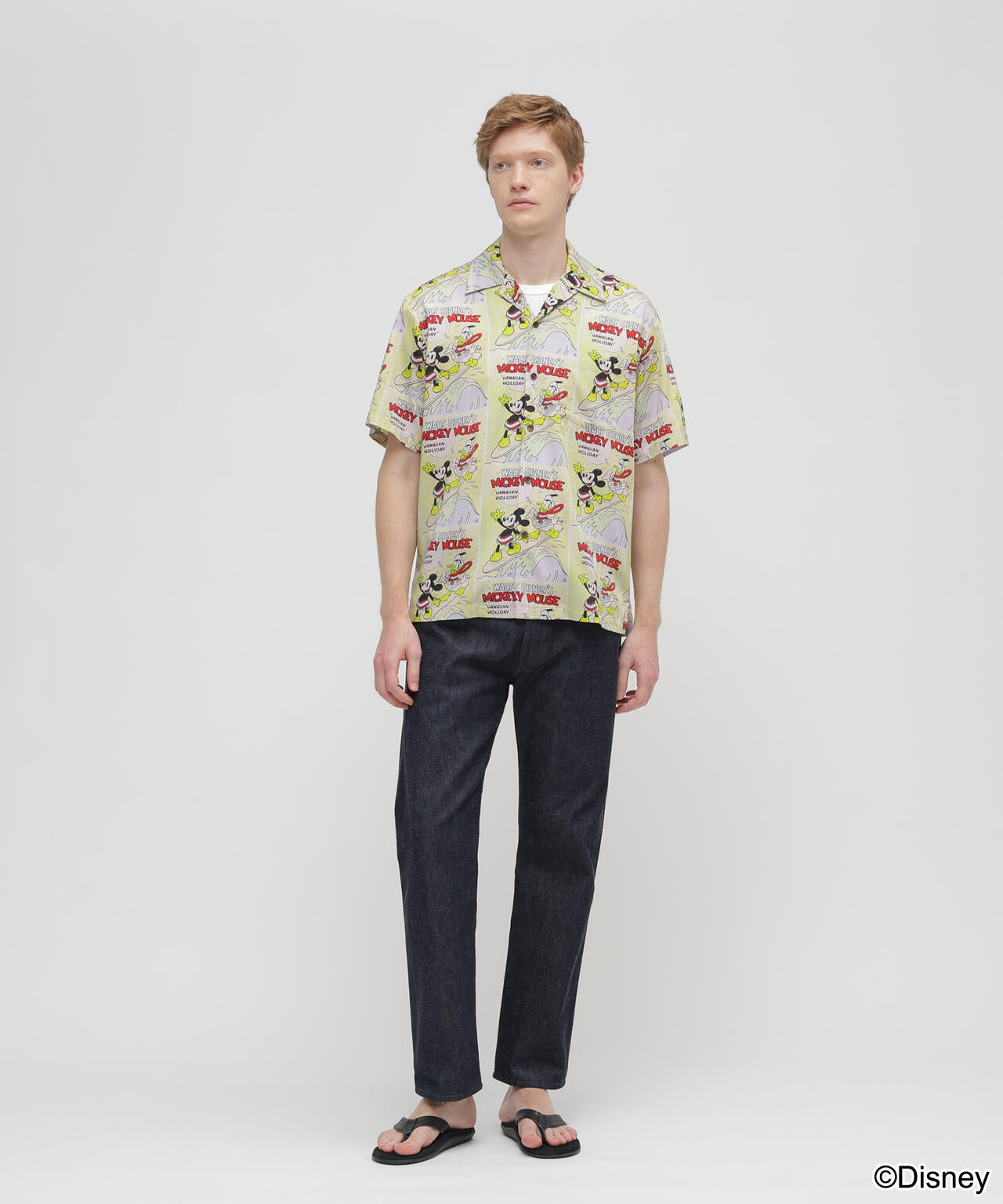 《Disney Collection》”UKULELE” ALOHA SHIRT / MICKEY MOUSE