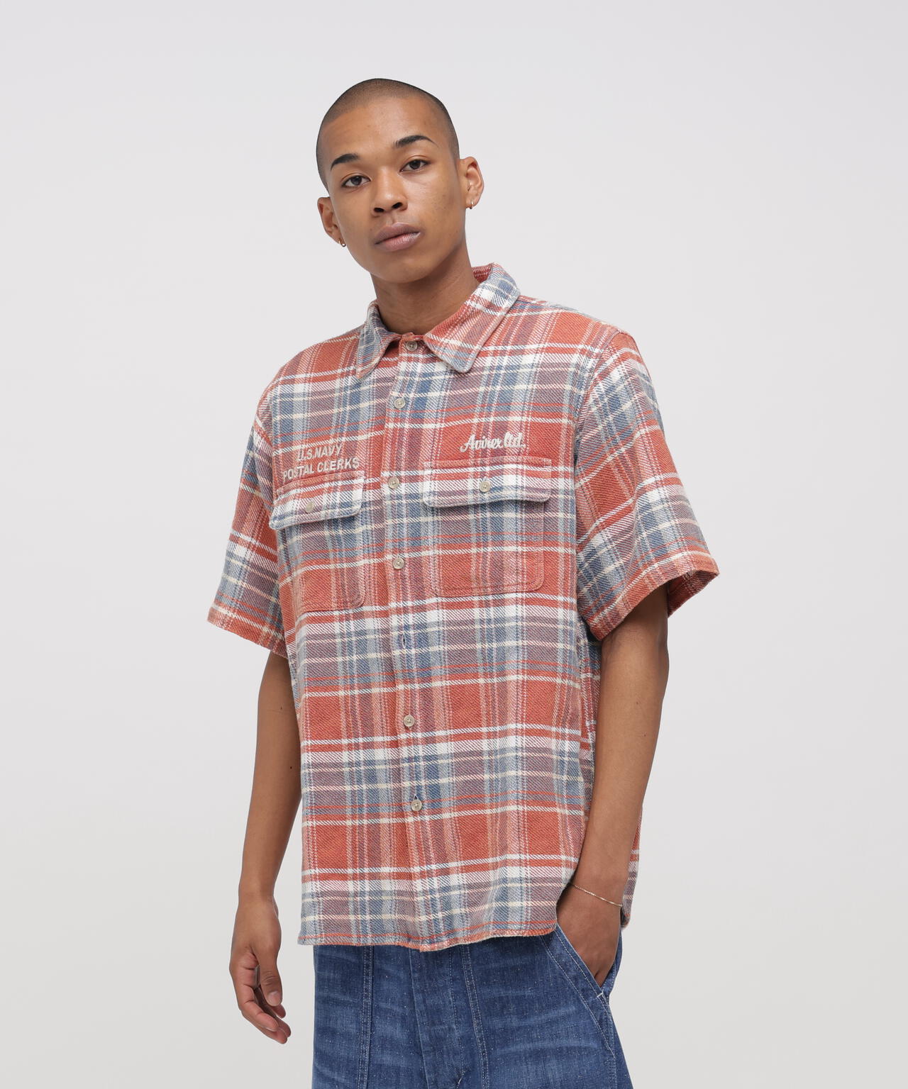 AVIREX × UNIVERSAL OVERALL》POSTAL FLANNEL SHIRT | AVIREX