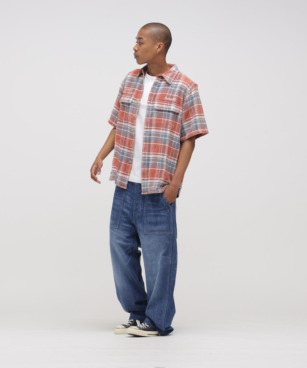 AVIREX × UNIVERSAL OVERALL》POSTAL FLANNEL SHIRT | AVIREX