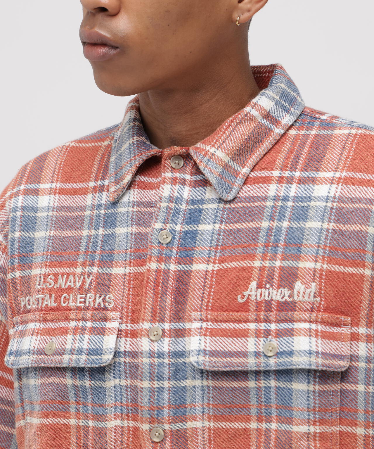 AVIREX × UNIVERSAL OVERALL》POSTAL FLANNEL SHIRT | AVIREX