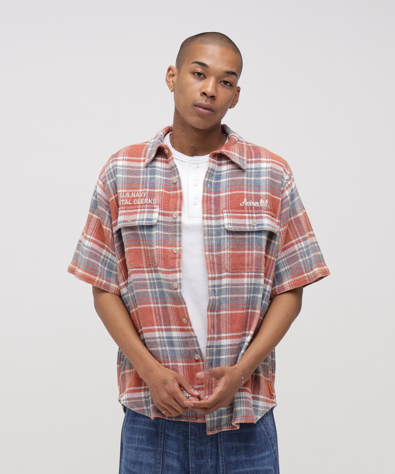 AVIREX × UNIVERSAL OVERALL》POSTAL FLANNEL SHIRT | AVIREX
