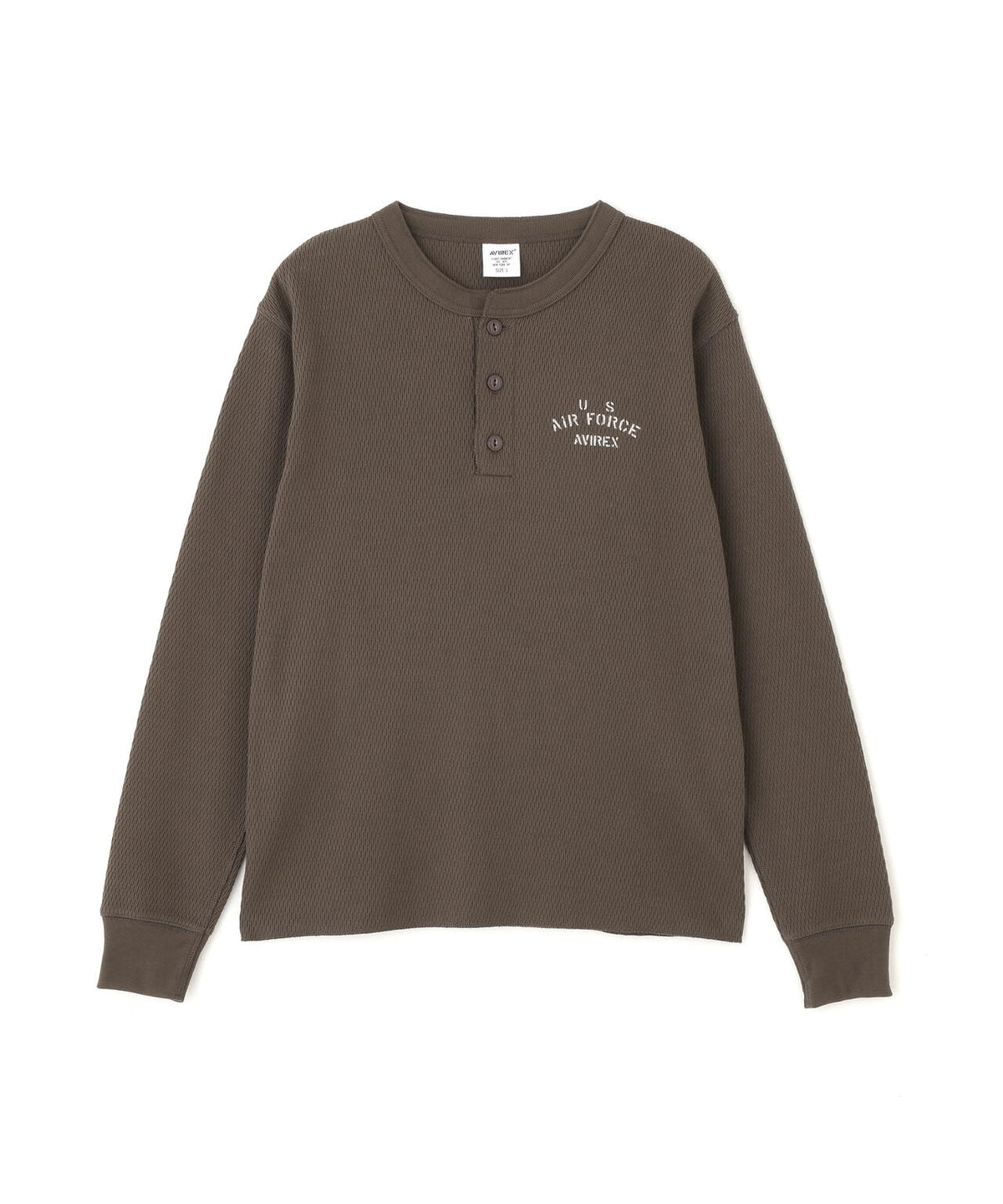 直営店限定》HONEYCOMB HENRY NECK L/S T-SHIRT | AVIREX 
