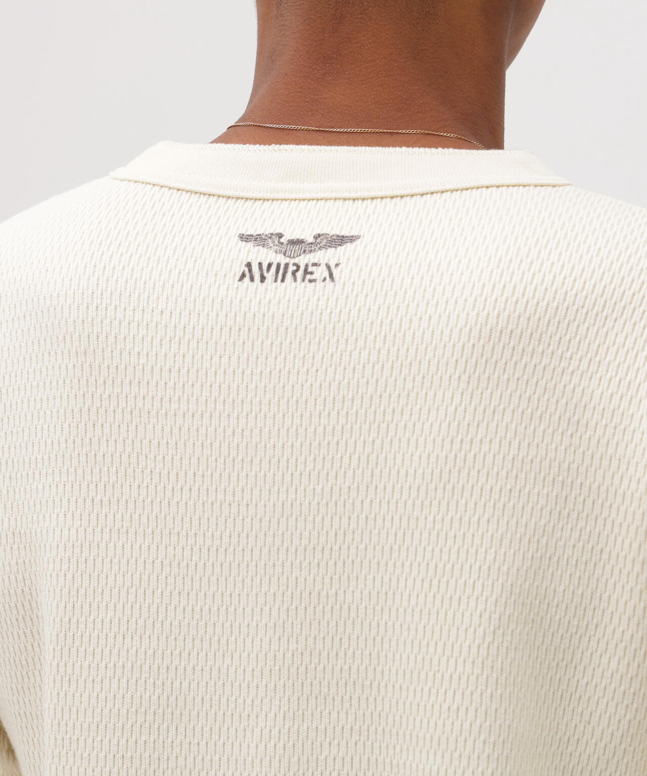直営店限定》HONEYCOMB HENRY NECK L/S T-SHIRT | AVIREX