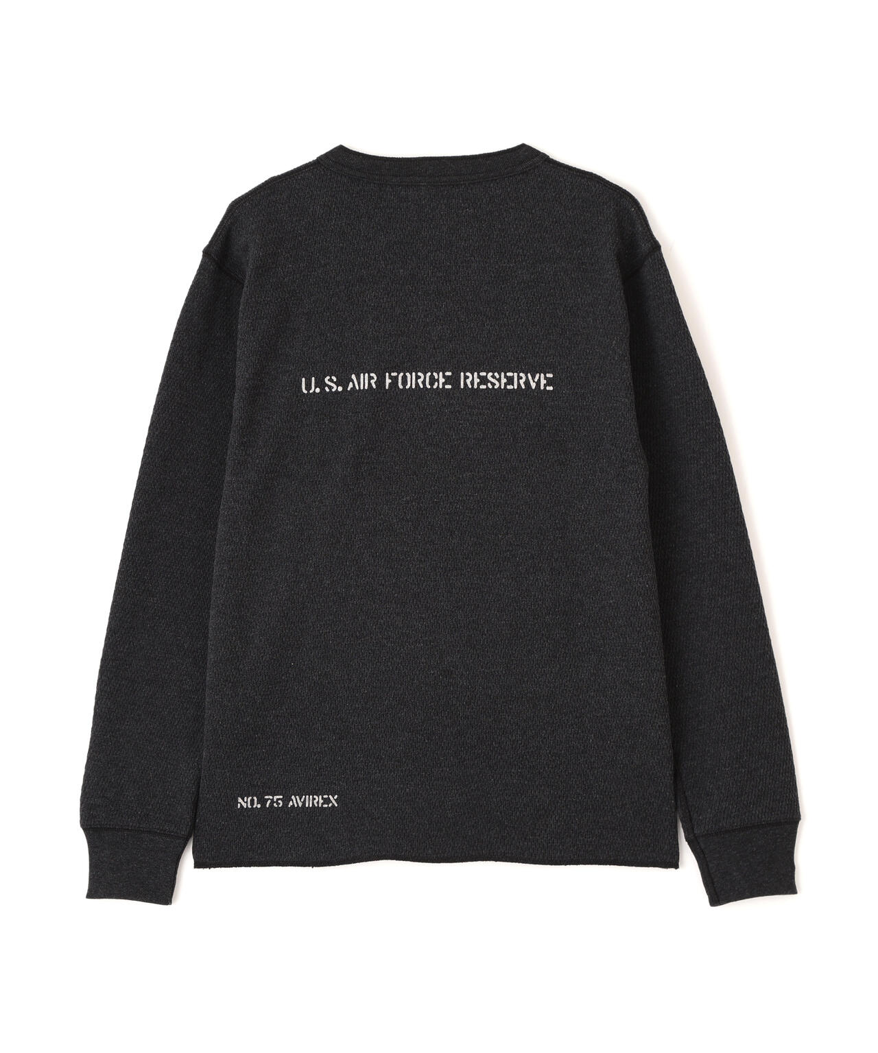 WEB&DEPOT限定》STENCIL HONEYCOMB HENLEY NECK L/S T-SHIRT | AVIREX
