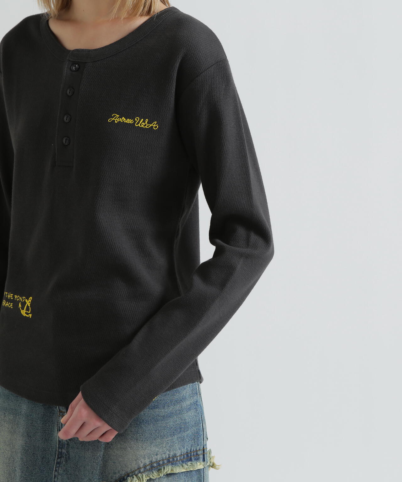 WOMAN》HONEYCOMB WAFFLE HENLEY | AVIREX（アヴィレックス） ｜【公式