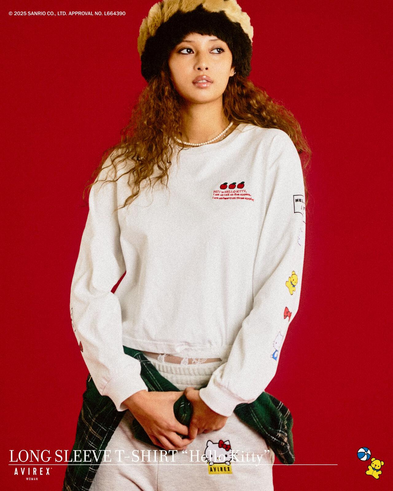 《AVIREX×HELLO KITTY》LONG SLEEVE T-SHIRT