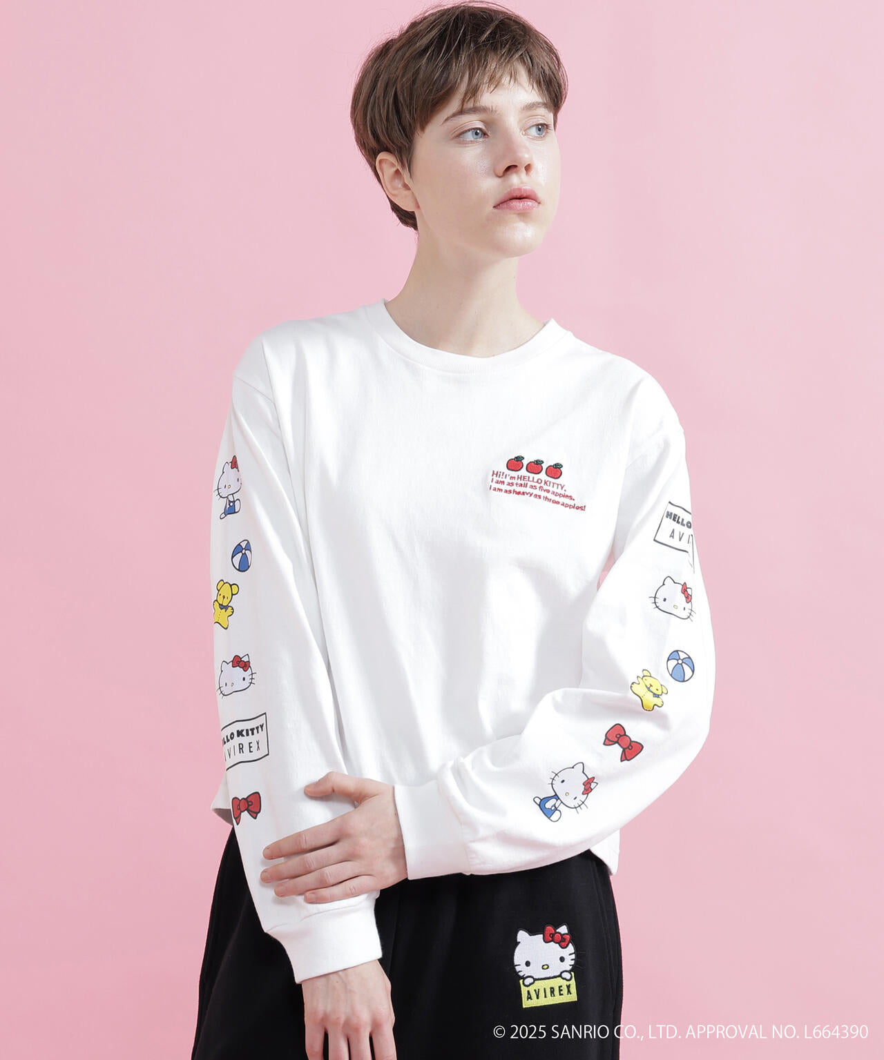 《AVIREX×HELLO KITTY》LONG SLEEVE T-SHIRT