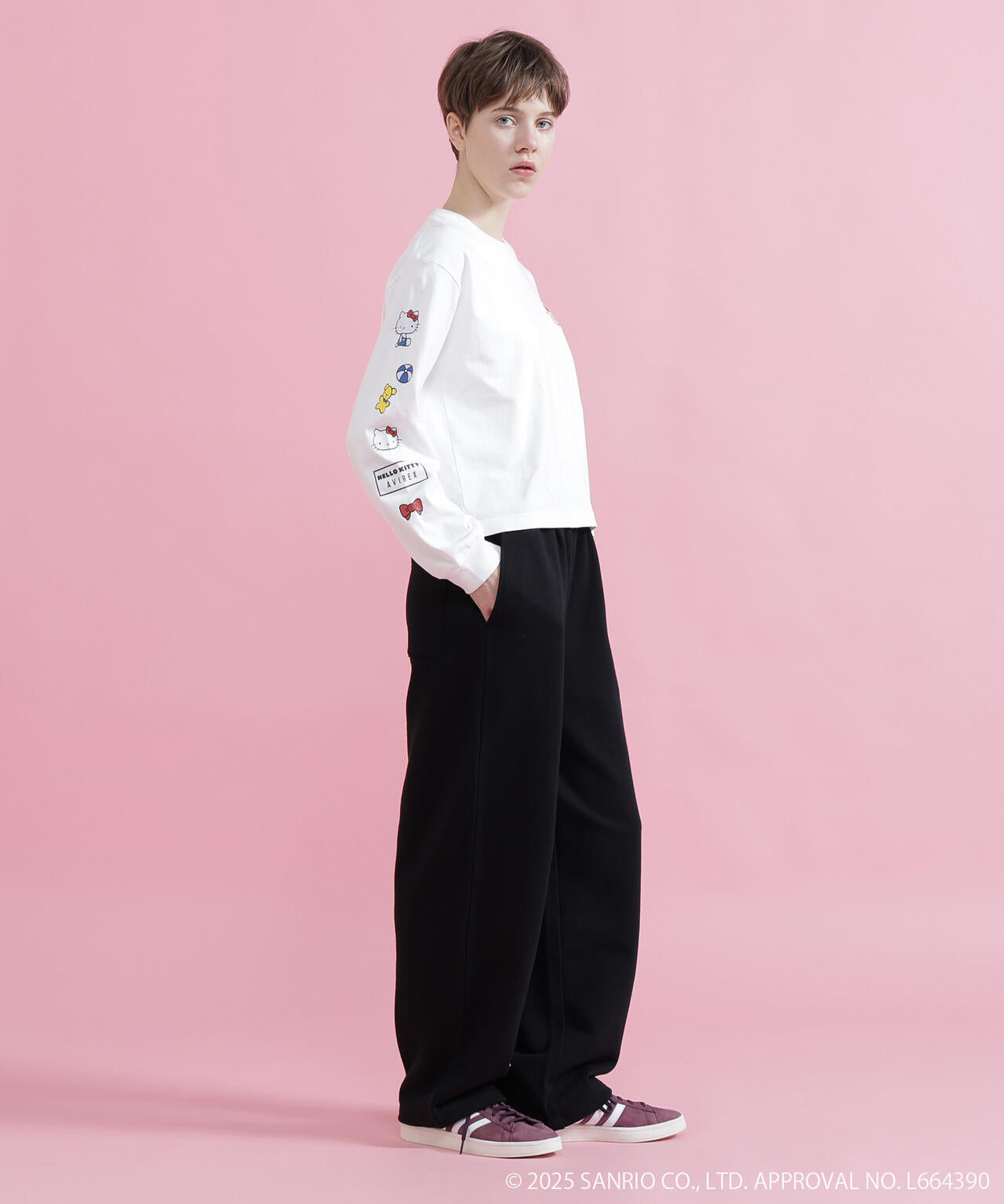 《AVIREX×HELLO KITTY》LONG SLEEVE T-SHIRT