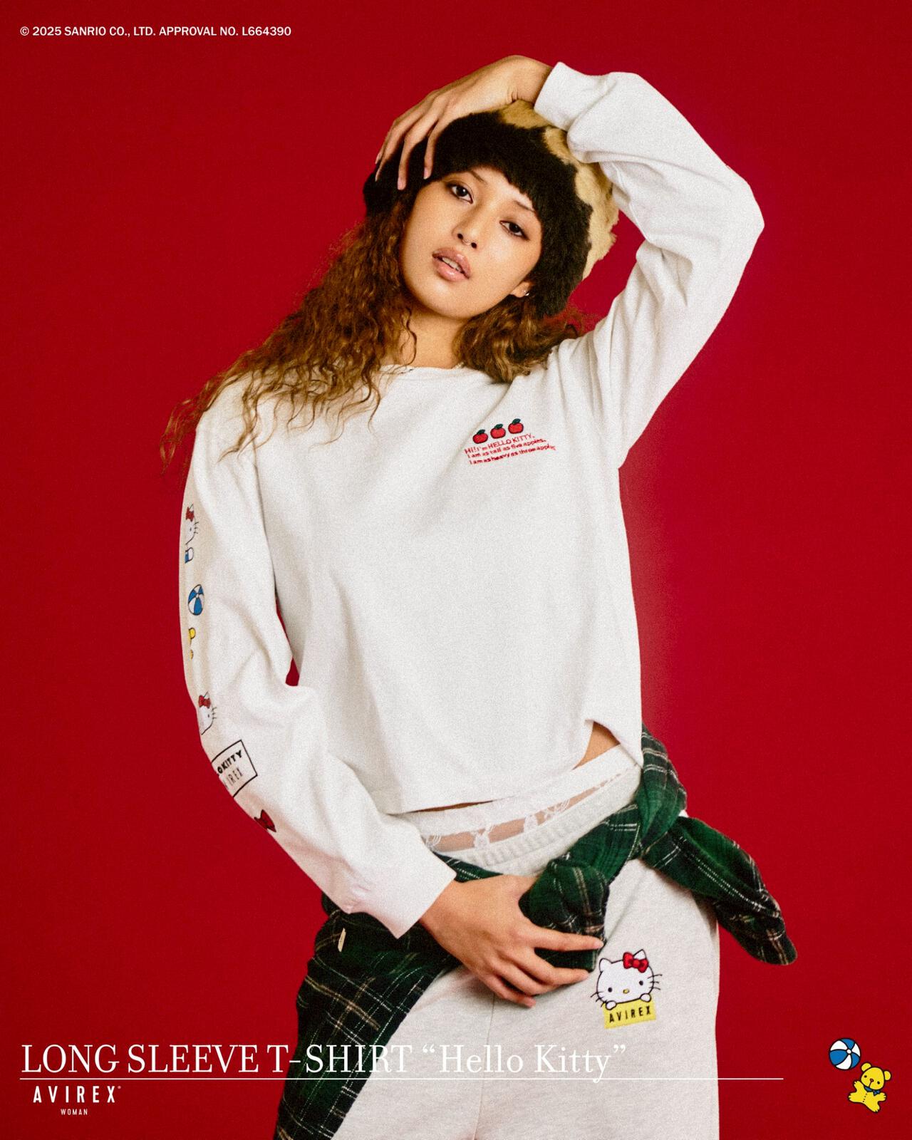 《AVIREX×HELLO KITTY》LONG SLEEVE T-SHIRT
