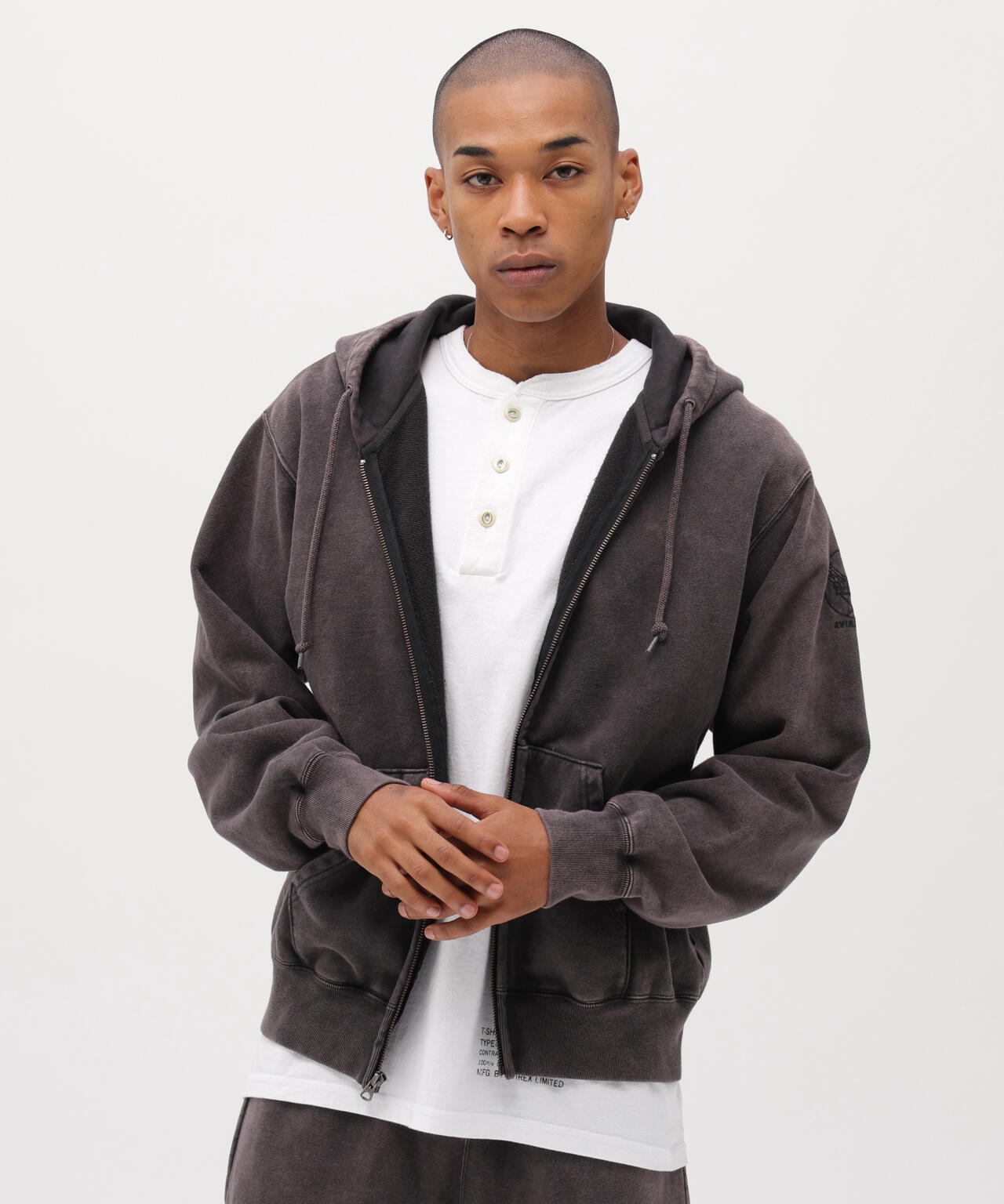 ACID WASH ZIP UP HOODIE | AVIREX（アヴィレックス） ｜【公式】通販