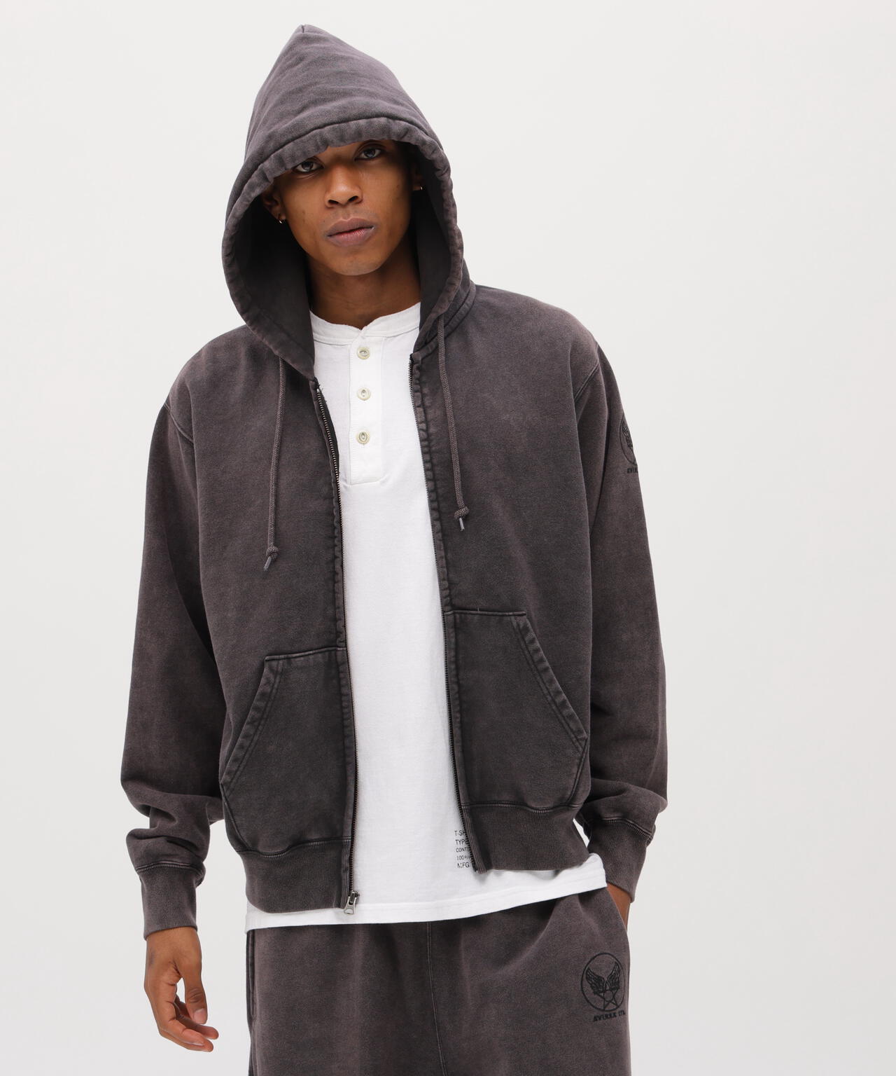 ACID WASH ZIP UP HOODIE | AVIREX（アヴィレックス） ｜【公式】通販