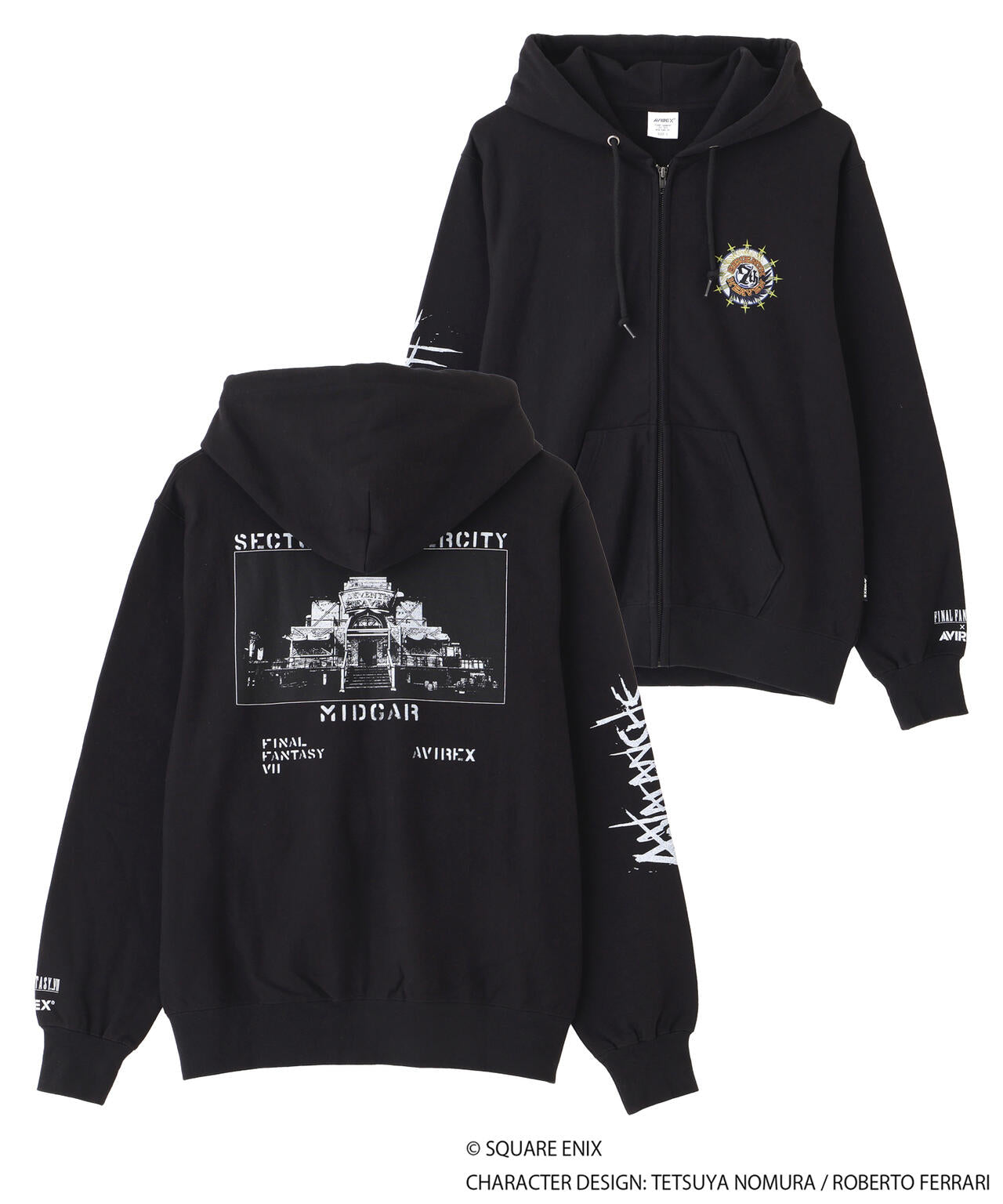 AVIREX × FINAL FANTASY VII REMAKE》ZIP UP HOODIE ”SEVENTH HEAVEN