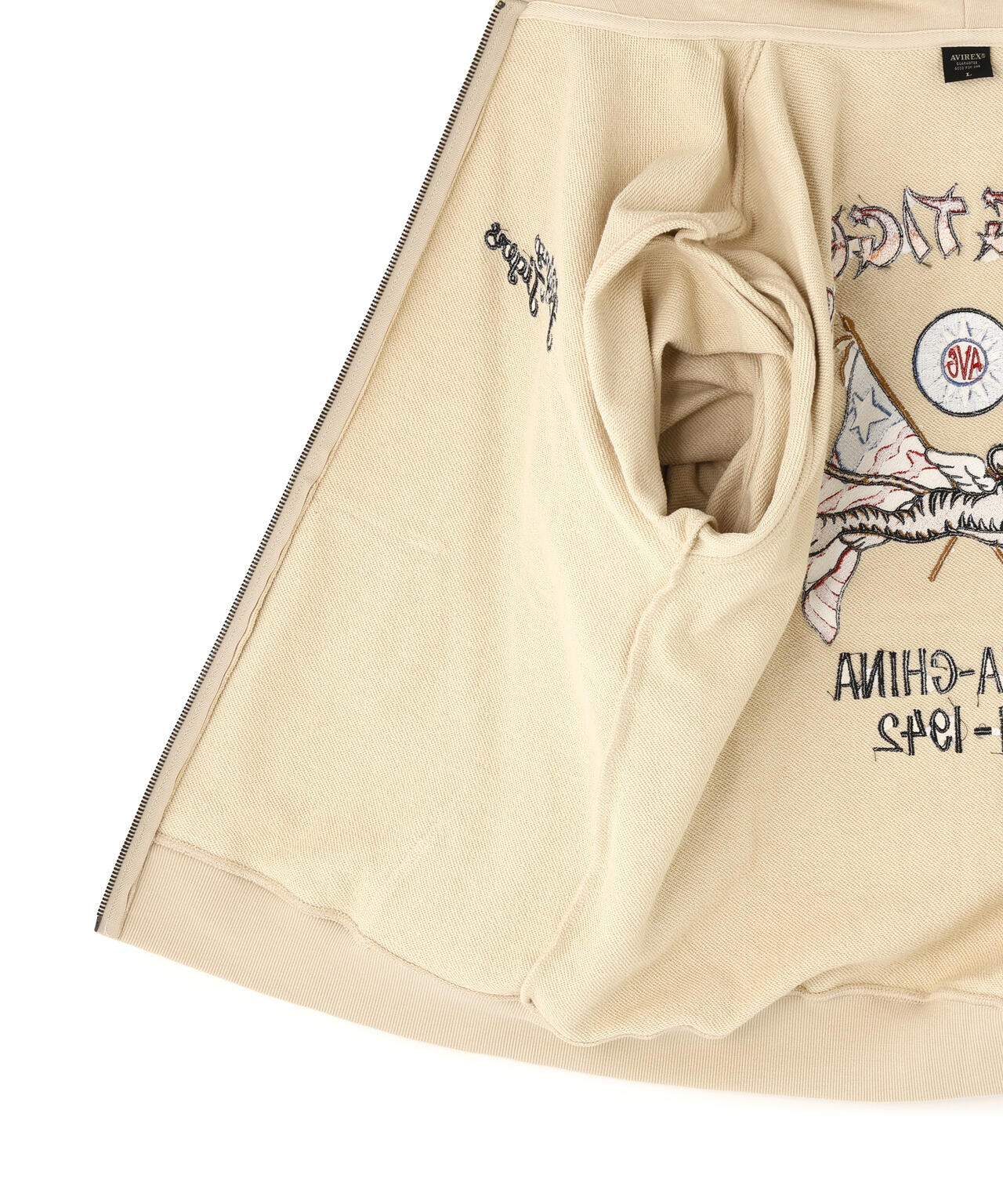 WEB&DEPOT限定》EMB F-TIGERS ZIP UP HOODIE | AVIREX（アヴィレックス