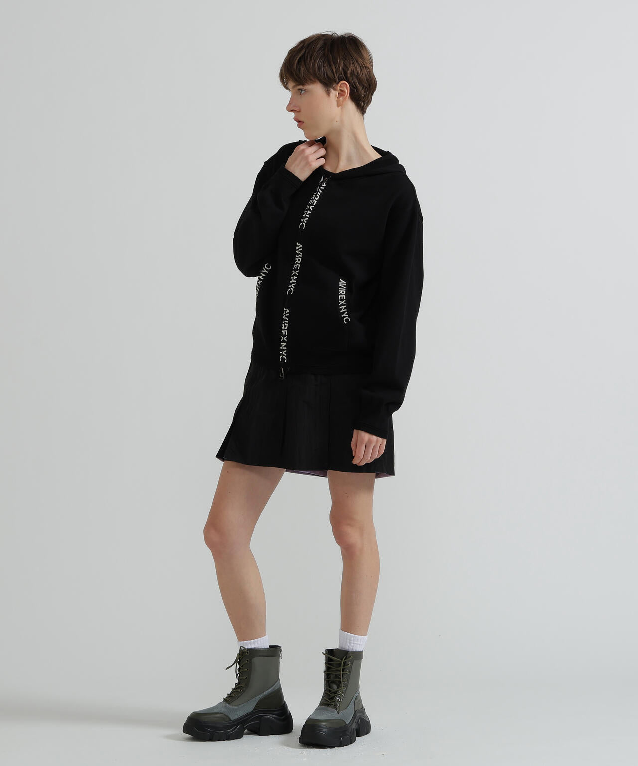 WOMAN》SWEAT LOOK KNIT HOODIE | AVIREX（アヴィレックス） ｜【公式