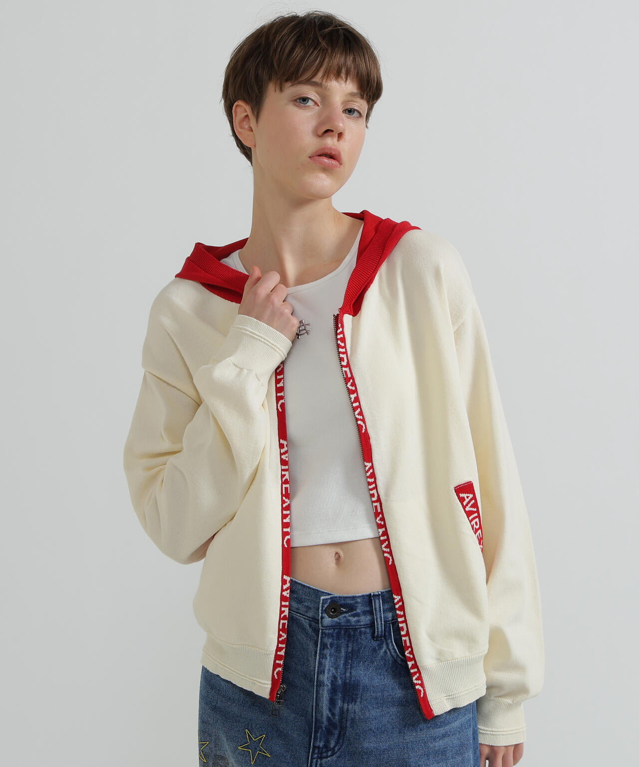 WOMAN》SWEAT LOOK KNIT HOODIE | AVIREX（アヴィレックス） ｜【公式