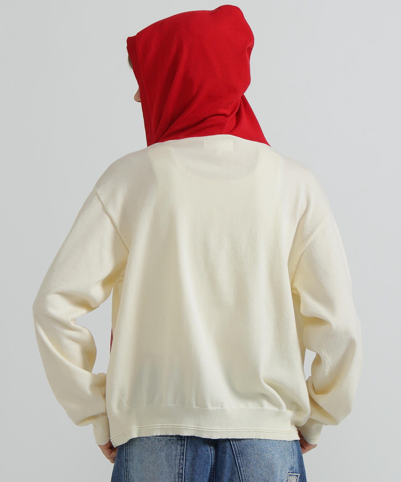 《WOMAN》SWEAT LOOK KNIT HOODIE