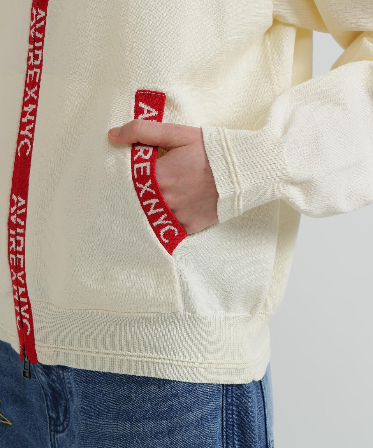 《WOMAN》SWEAT LOOK KNIT HOODIE