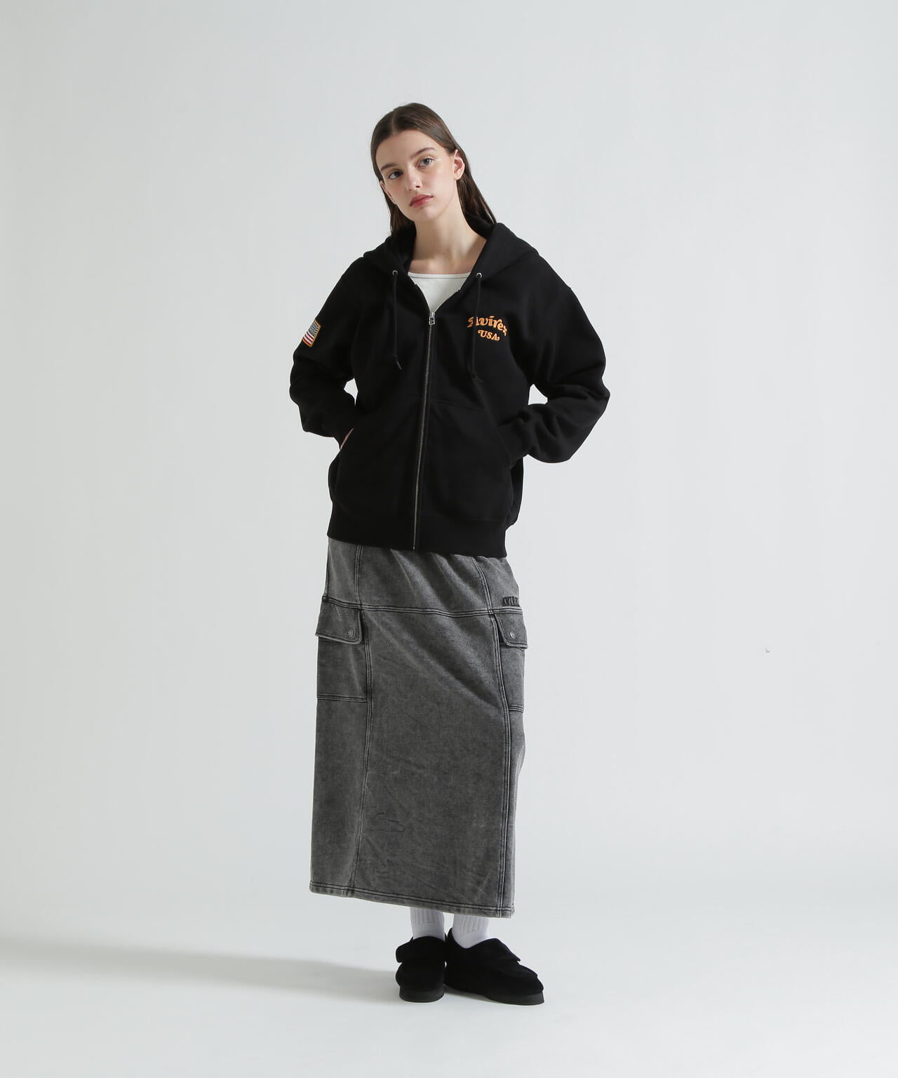 WOMAN》SAGARA CIRCLE LOGO TOMCAT ZIP PARKA | AVIREX