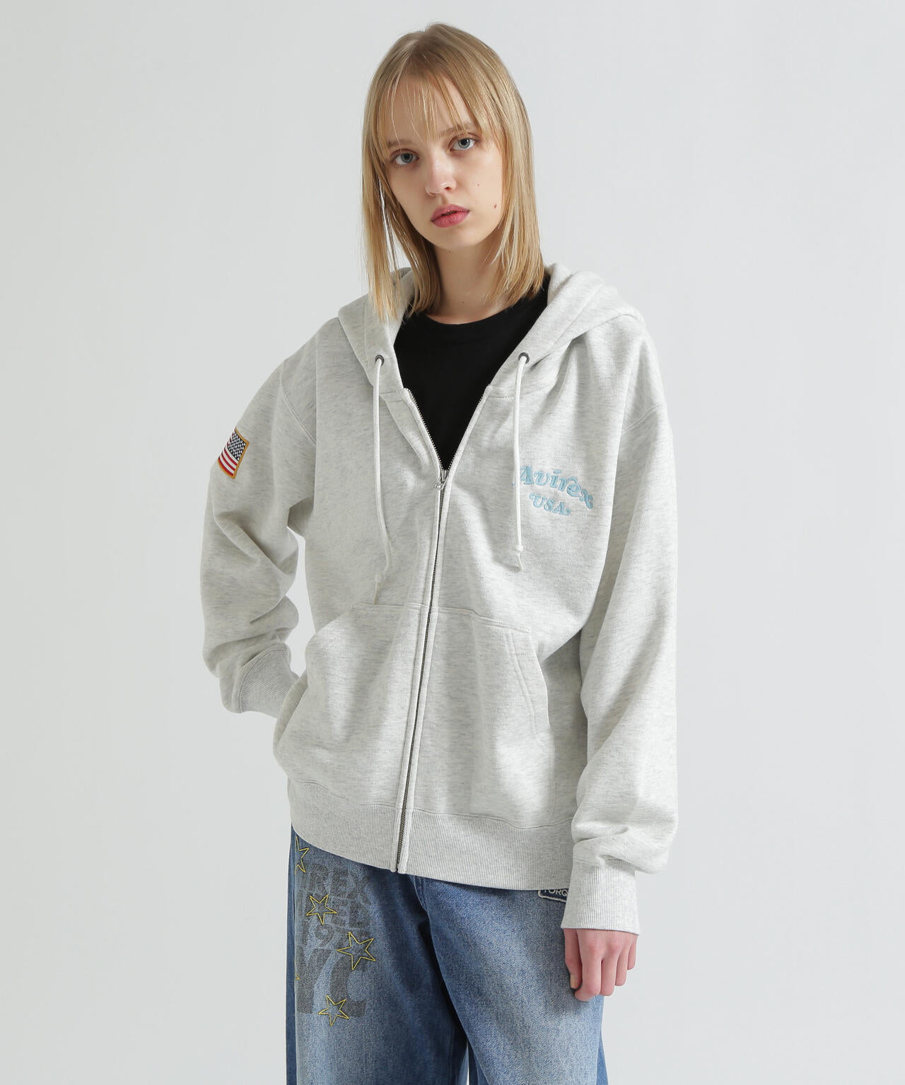 《WOMAN》SAGARA CIRCLE LOGO TOMCAT ZIP PARKA
