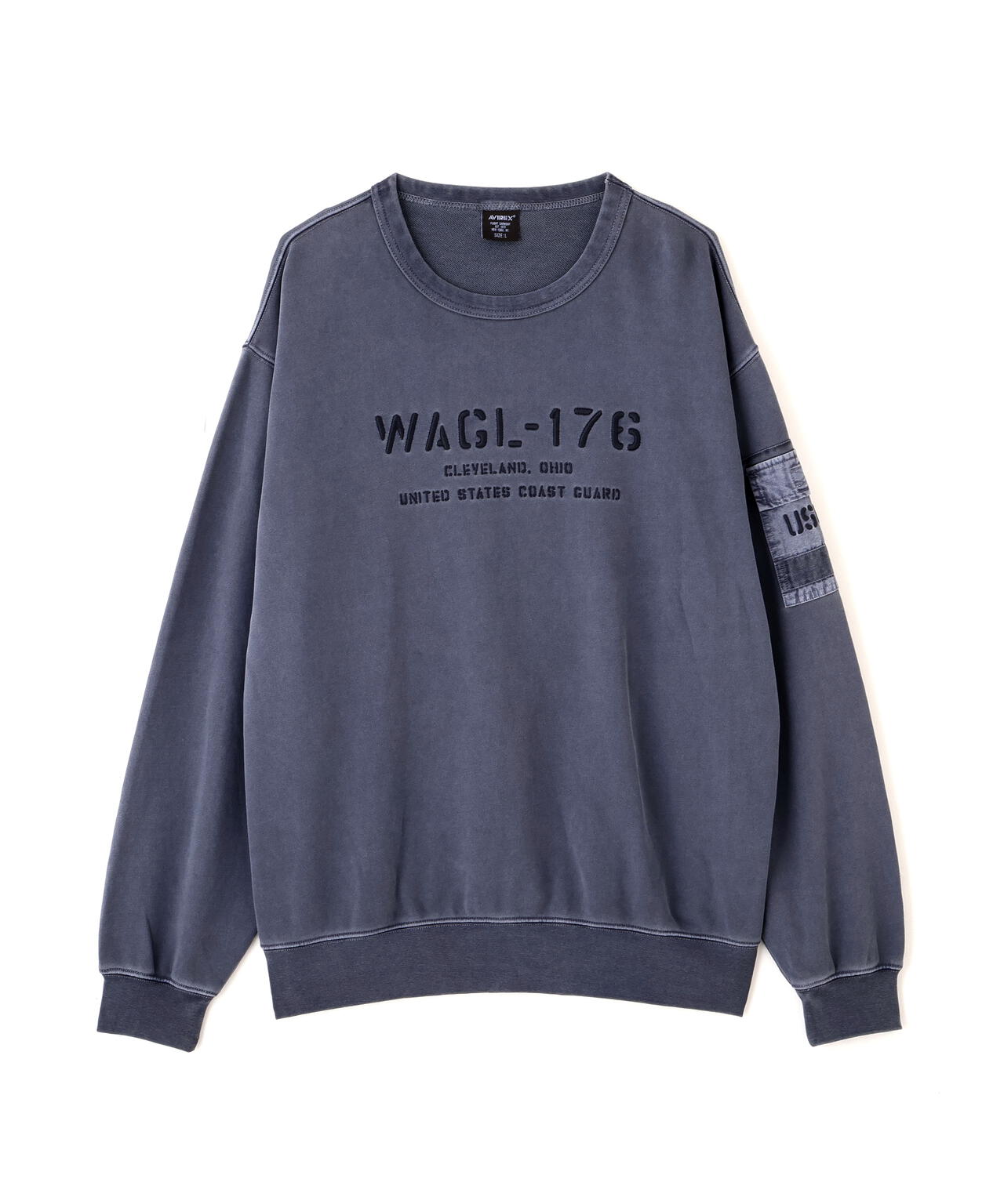FADED MIL.POCKET CREWNECK SWEAT | AVIREX（アヴィレックス