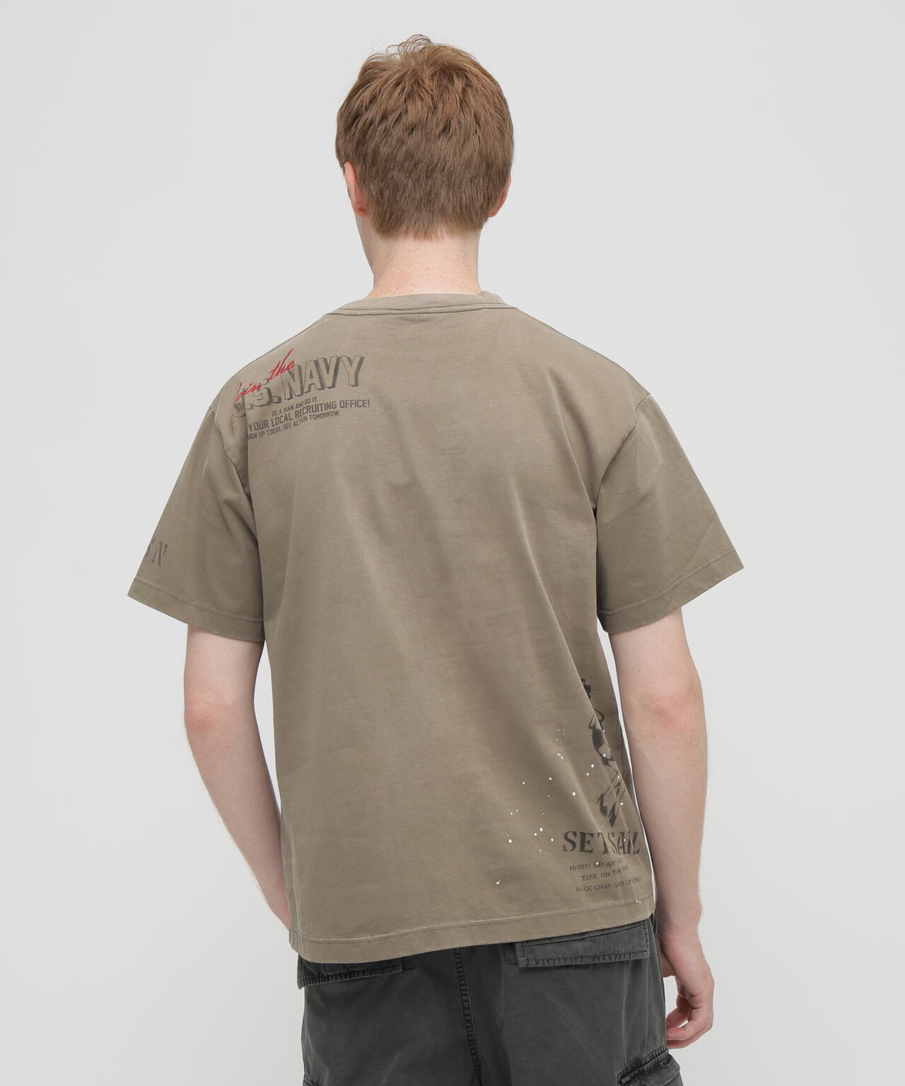 AGED-LOOK S/S NAVY STENCIL T-SHIRT | AVIREX（アヴィレックス