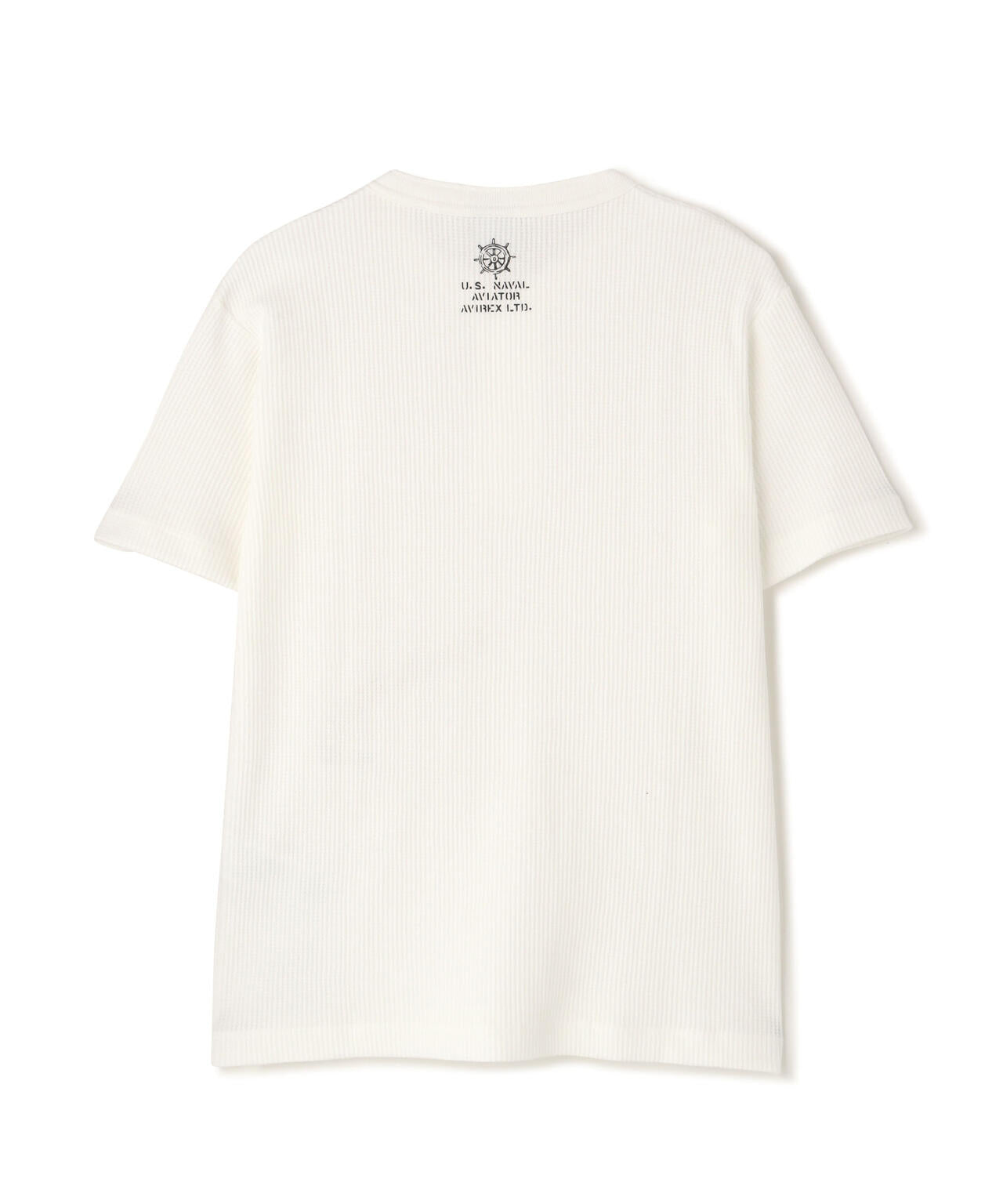 MINI WAFFLE HENLEY NECK T-SHIRT ”STENCIL” | AVIREX（アヴィレックス