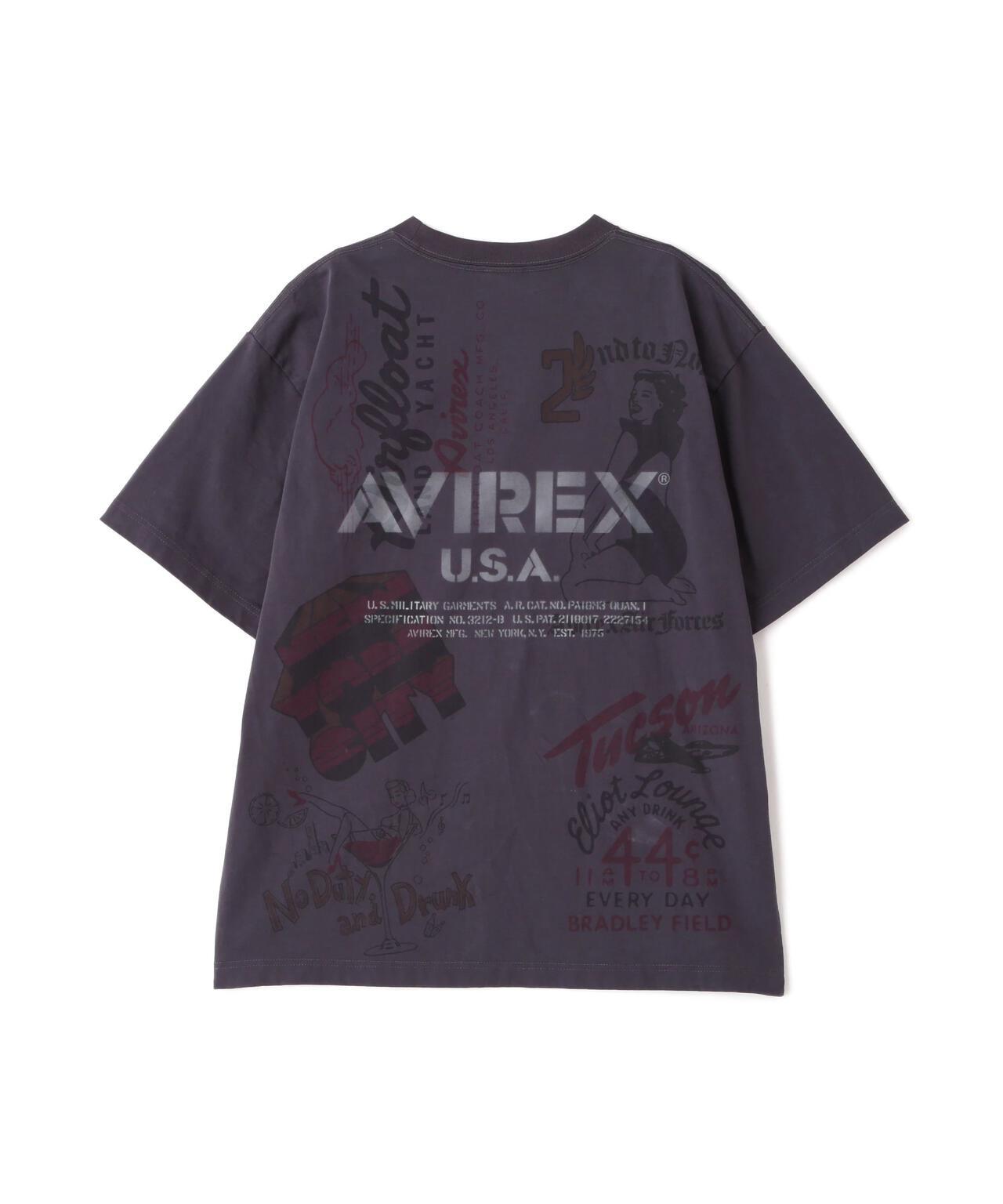 AVIREX Tシャツ　7.62mm弾跡 ARCHIVE PRINT T-SHIRT | AVIREX（アヴィレックス） ｜【公式】通販mix