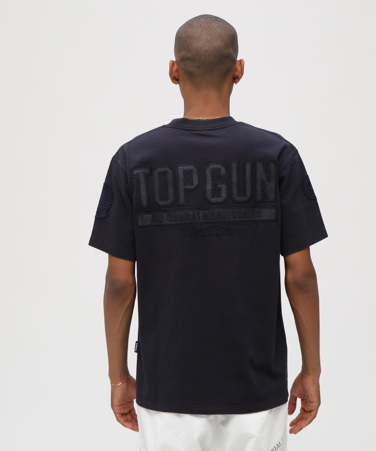 直営店限定》S/S TOPGUN LEATHER PATCHED T-SHIRT | AVIREX