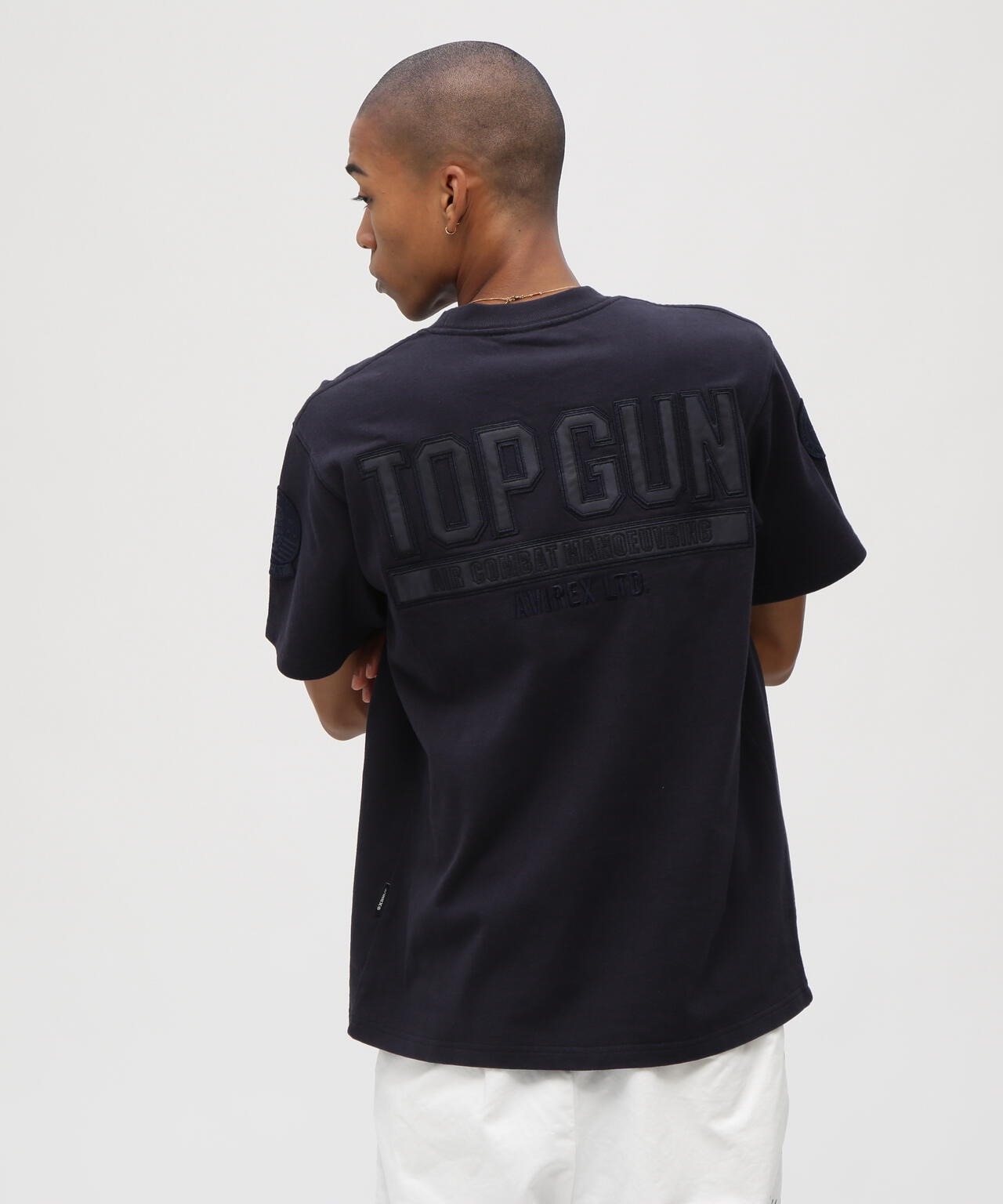 直営店限定》S/S TOPGUN LEATHER PATCHED T-SHIRT | AVIREX