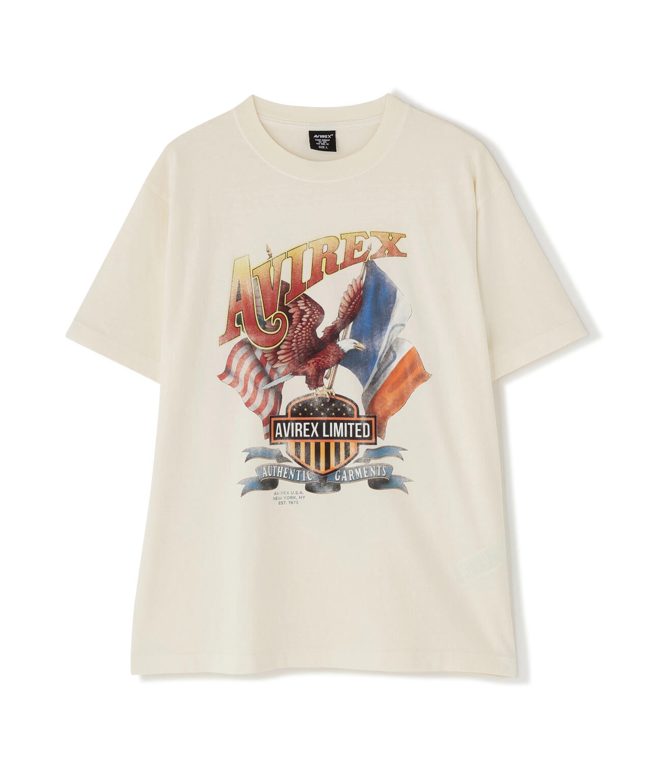 70s USA製XL ARTEX 染み込み　ワッペン　半袖スウェット グレー 直営店限定》FADE S/S T-SHIRT ”EAGLE” | AVIREX（アヴィレックス