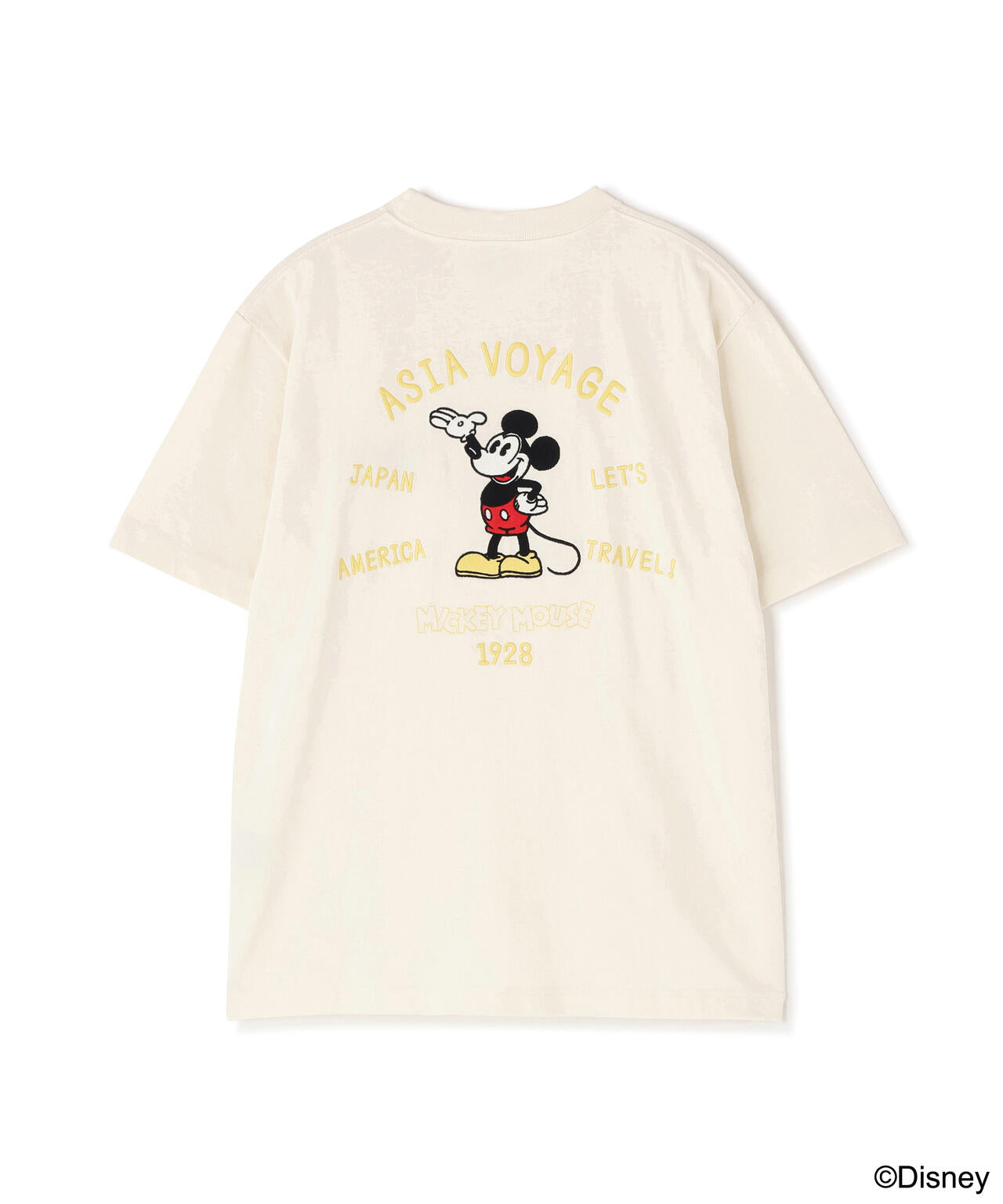 Disney ユニフォーム ホワイト Disney Collection》EMBROIDERY T-SHIRT | AVIREX（アヴィレックス