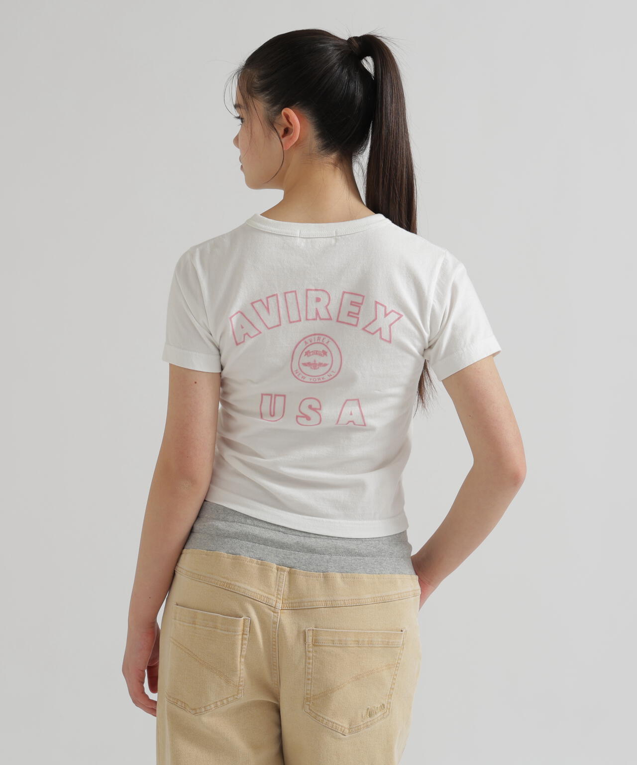 《WOMAN》VARSITY LOGO MINI T-SHIRT