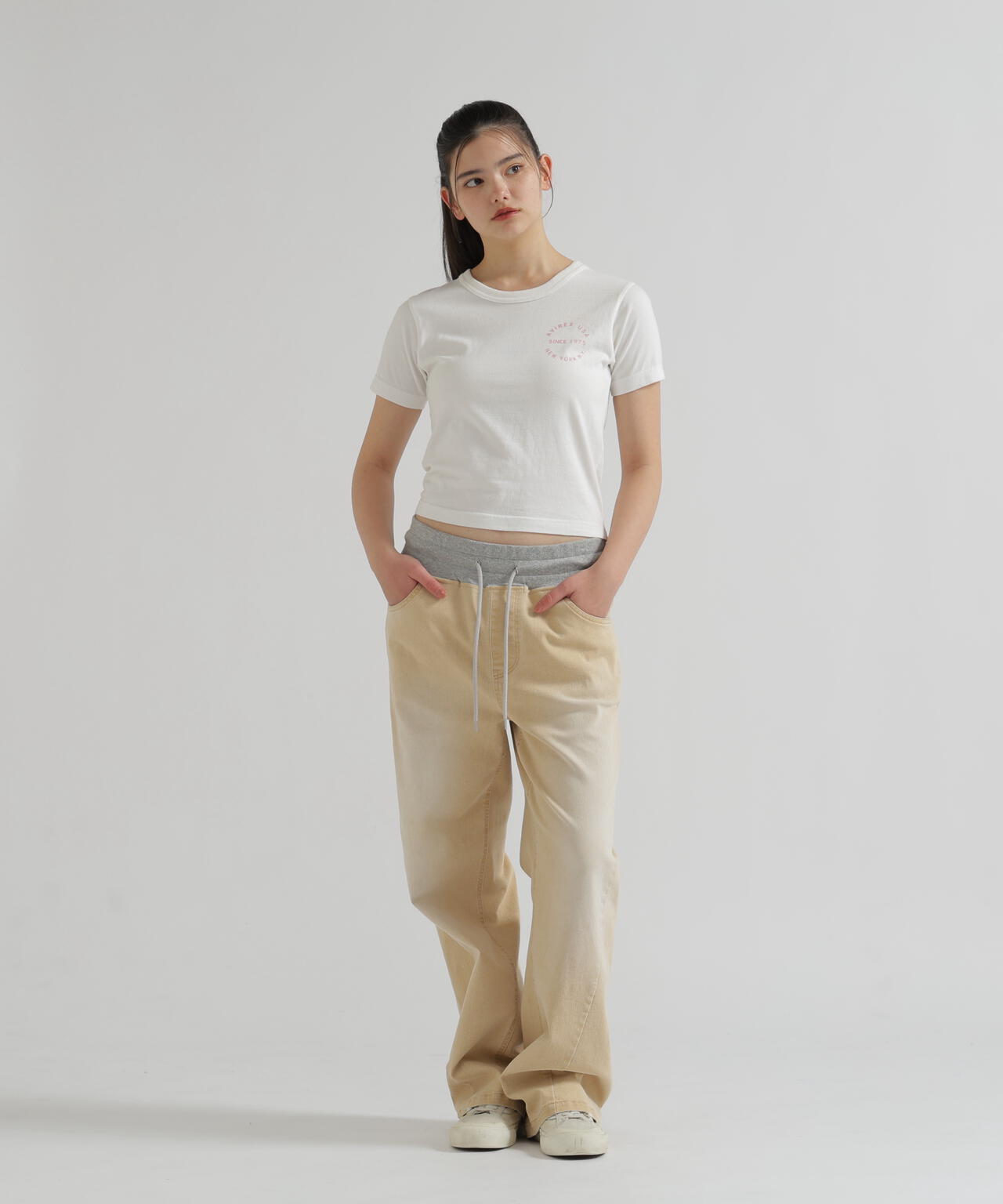 《WOMAN》VARSITY LOGO MINI T-SHIRT