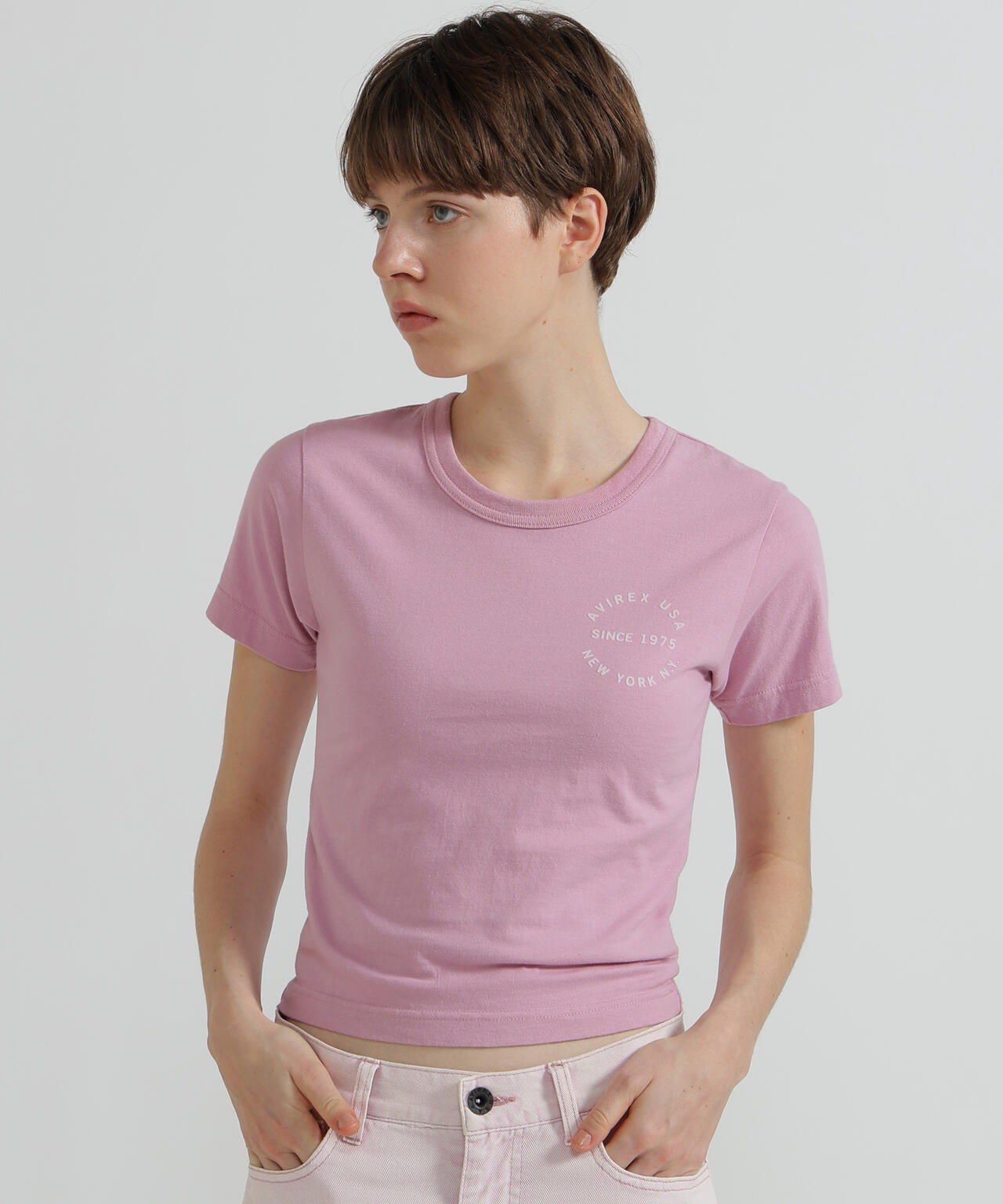 《WOMAN》VARSITY LOGO MINI T-SHIRT