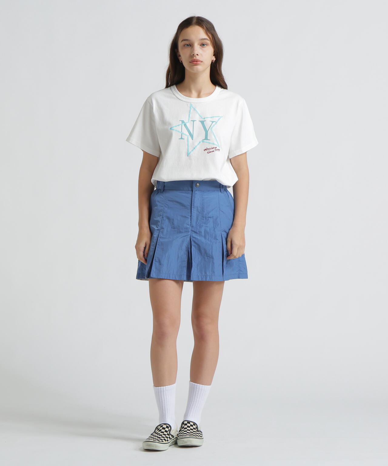 《WOMAN/直営店限定》FADE WASH T‐SHIRT WITH STAR EMBROIDERY